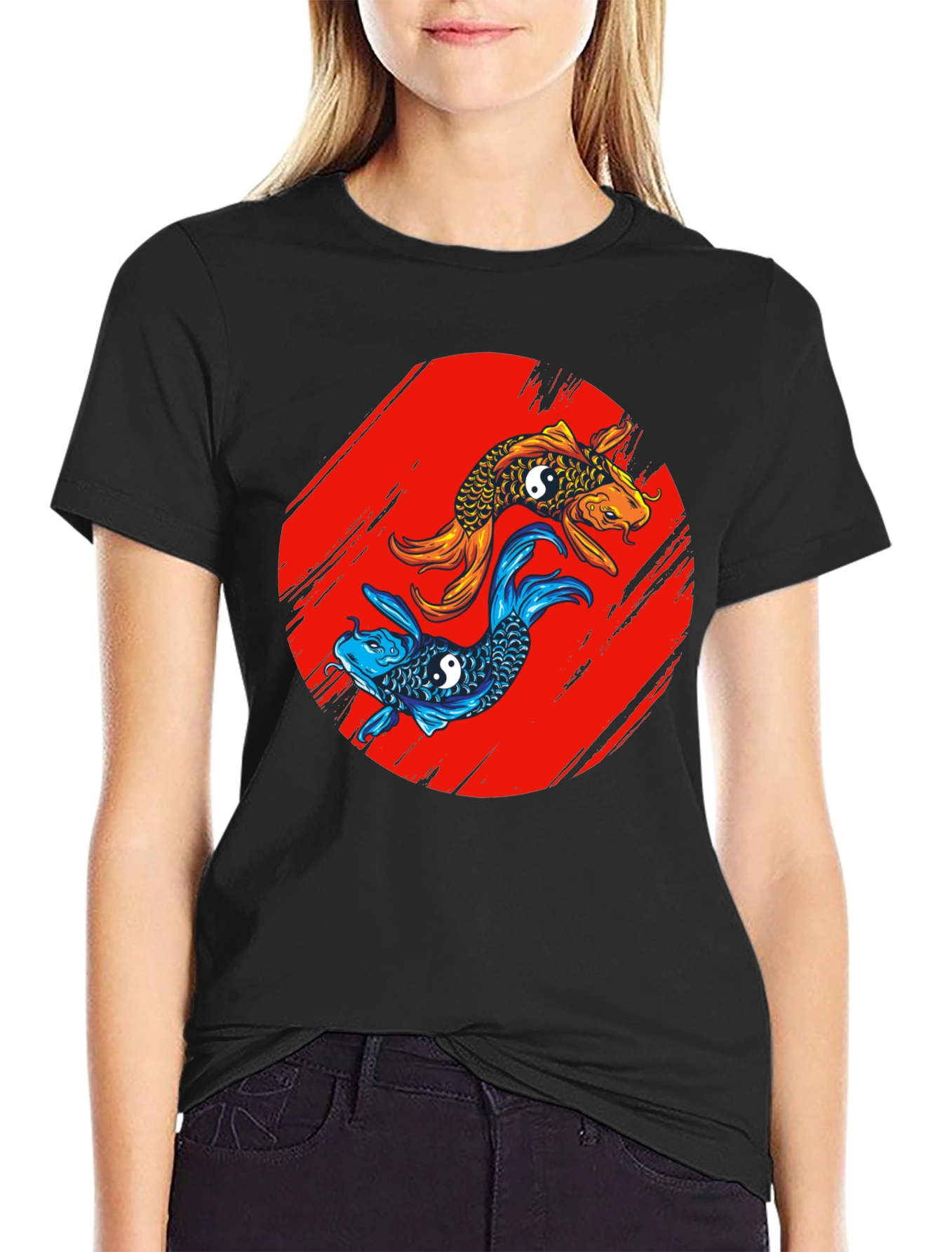 Koi Fish Yin Yang T-Shirt