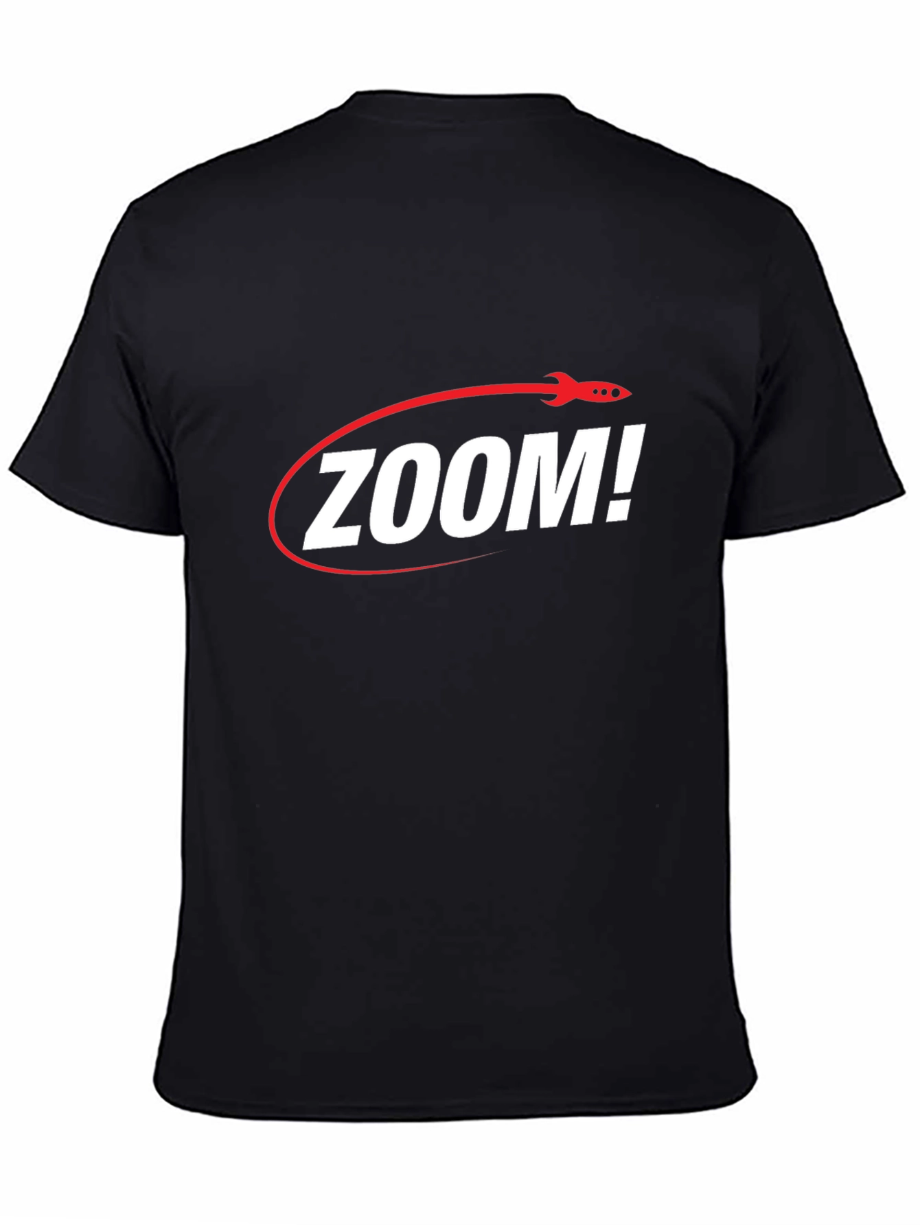 Zoom! Rocket Graphic T-Shirt - Sleek Black Tee