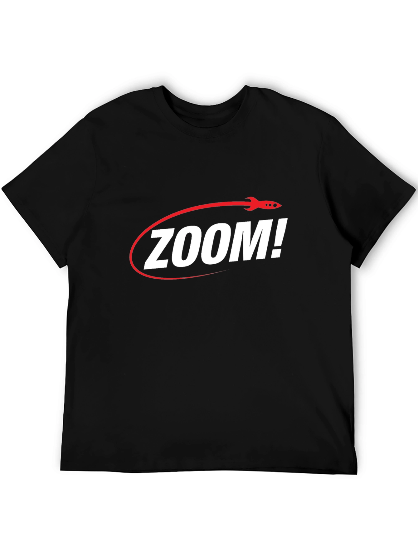 Zoom! Rocket Graphic T-Shirt - Sleek Black Tee