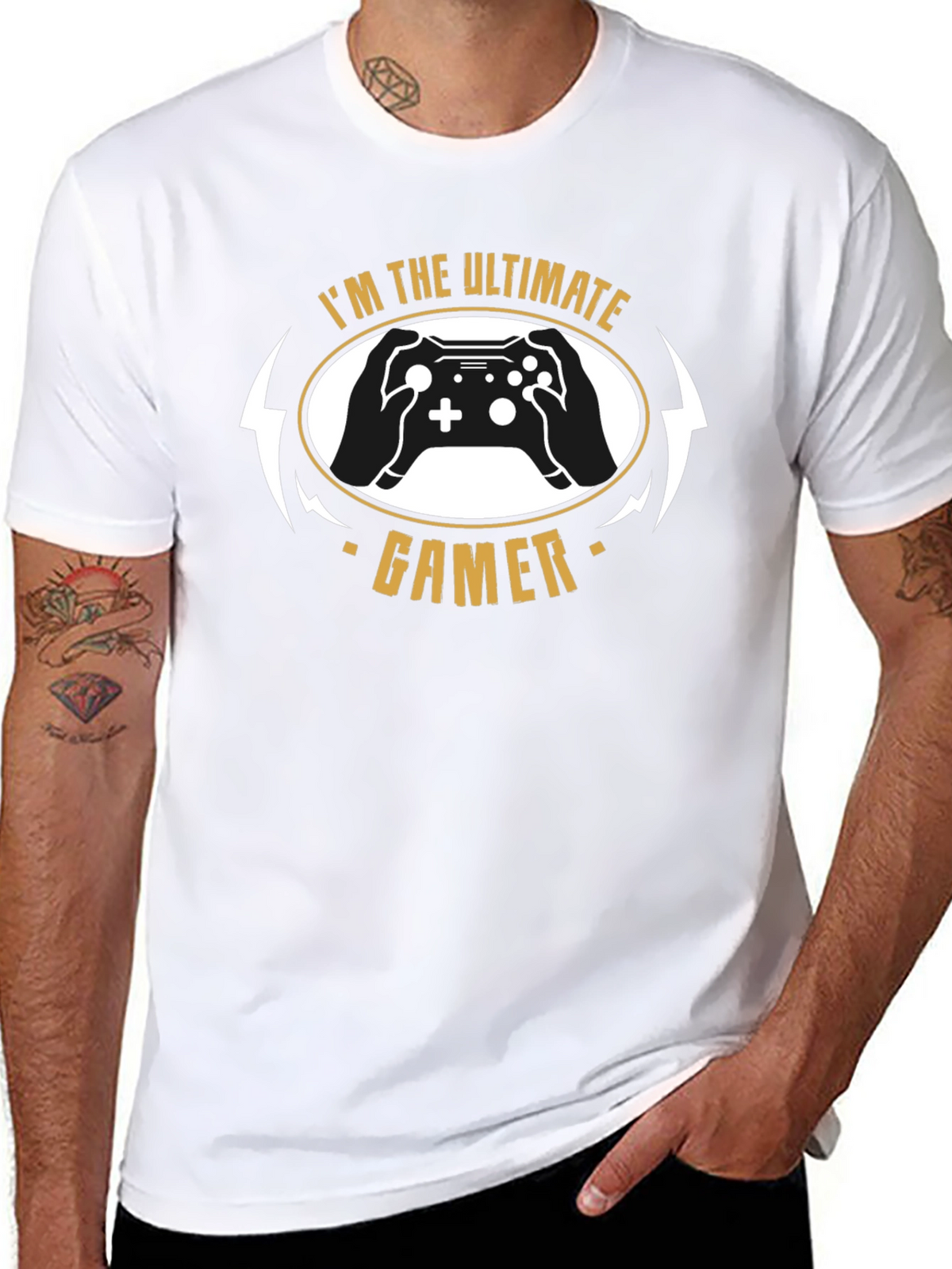 Ultimate Gamer Black T-Shirt Controller Graphic Tee