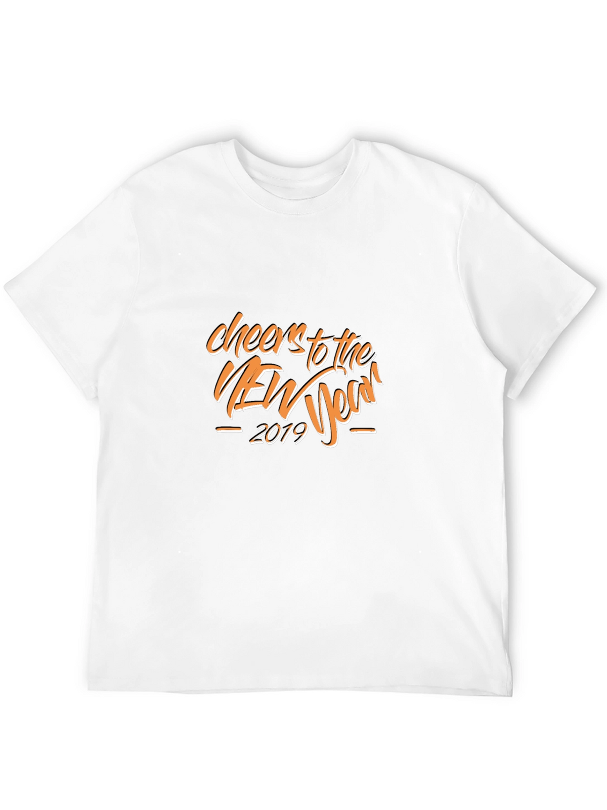 Cheers to the New Year Black Graphic Tee