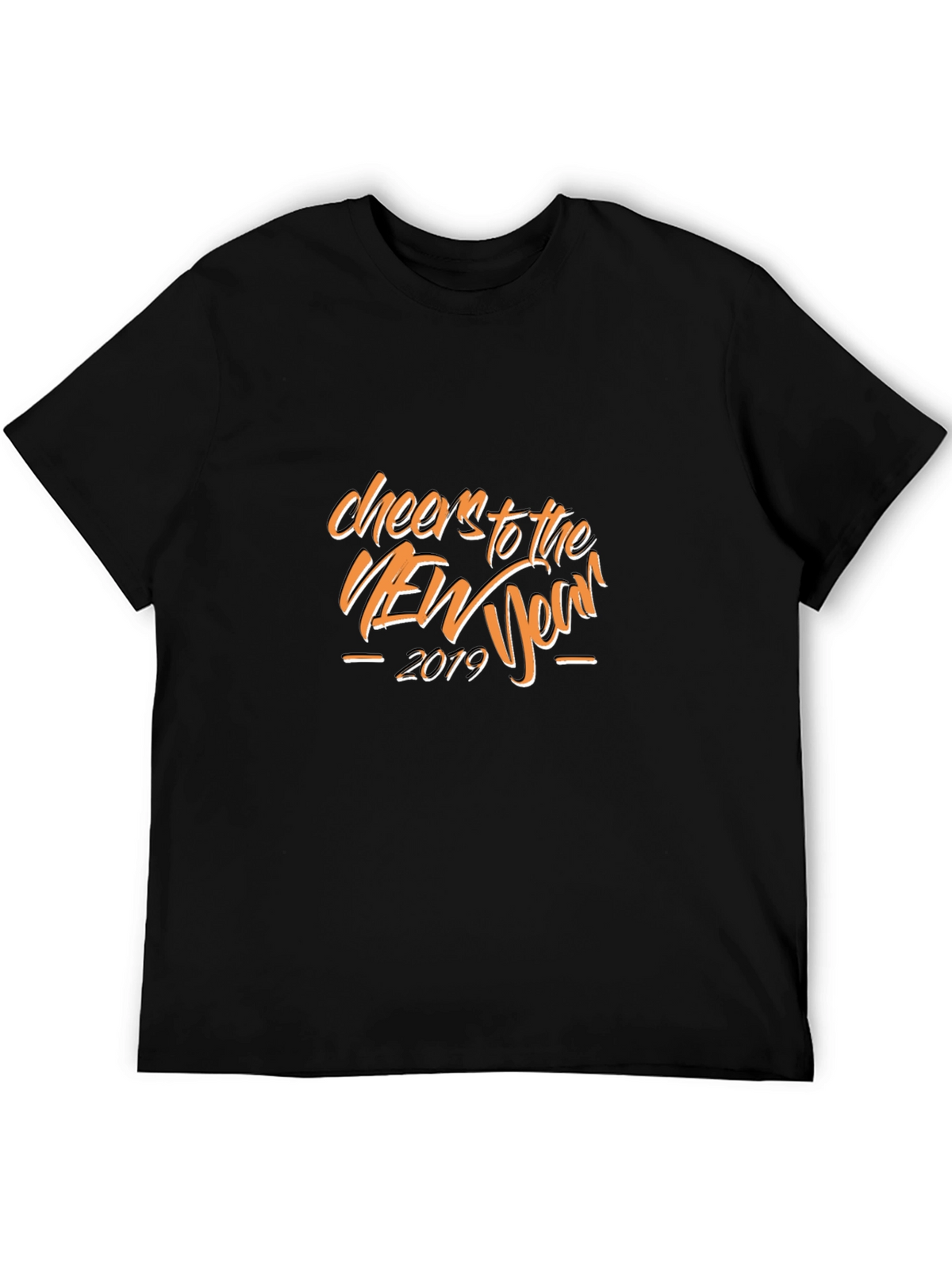 Cheers to the New Year Black Graphic Tee