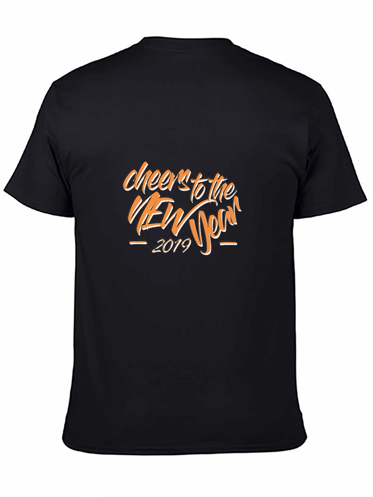 Cheers to the New Year Black Graphic Tee