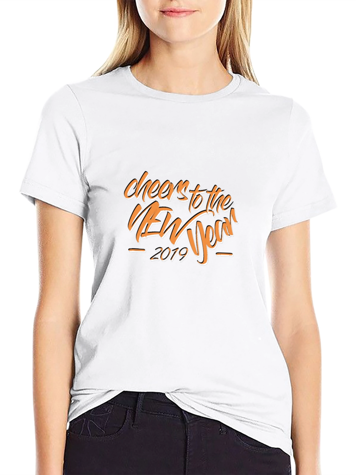 Cheers to the New Year Black Graphic Tee