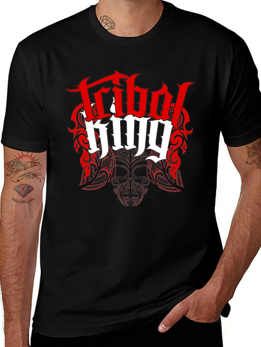 Tribal King Black T-Shirt - Graphic Design