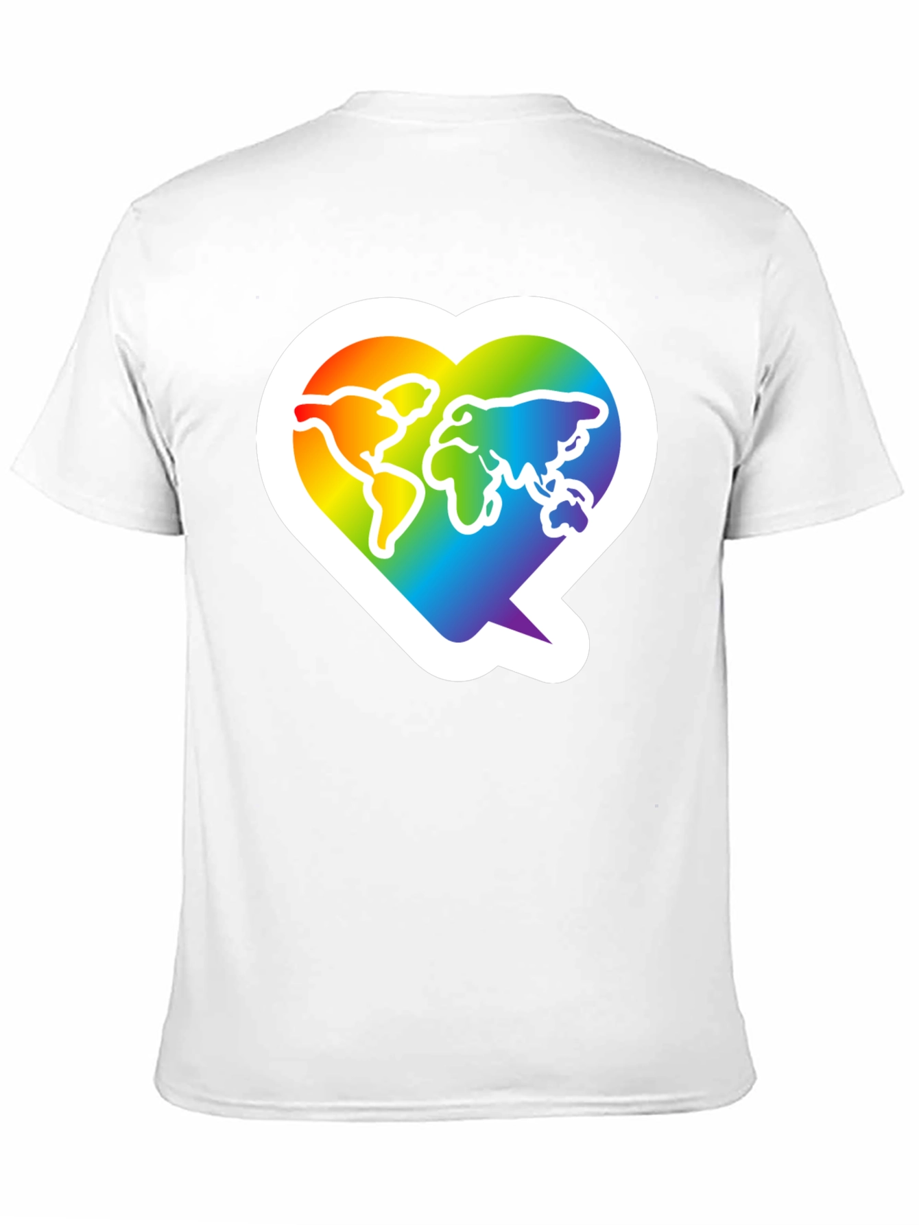 Rainbow World Heart Graphic T-Shirt