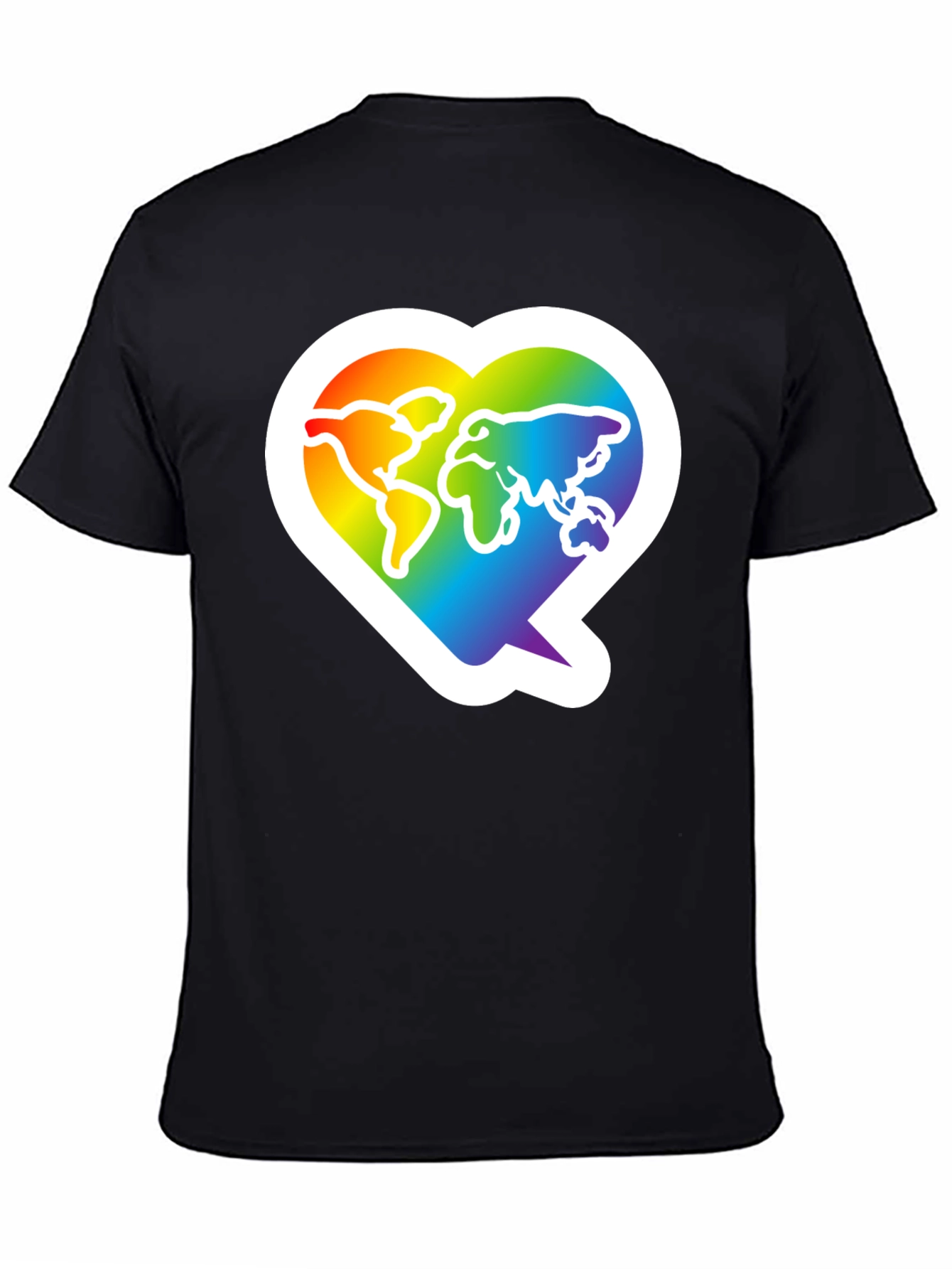 Rainbow World Heart Graphic T-Shirt