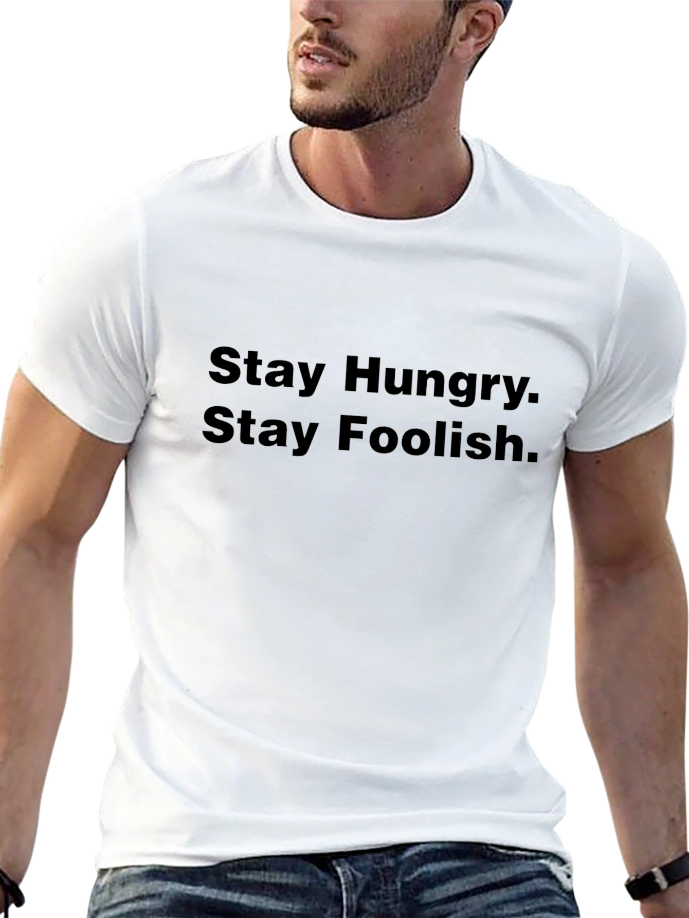 Stay Hungry Stay Foolish Black T-Shirt