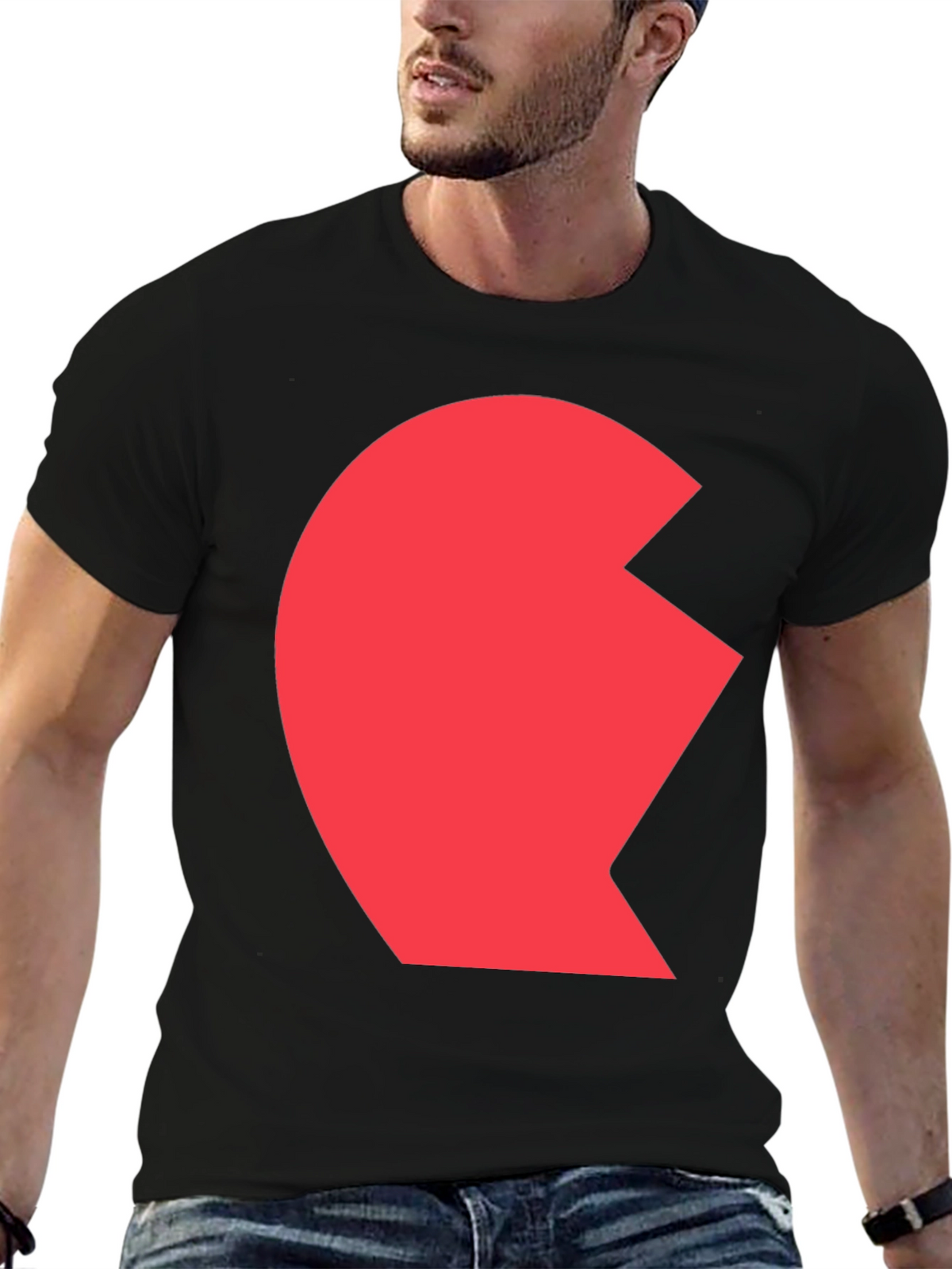 Matching Heart Couple T-Shirt - Left Side