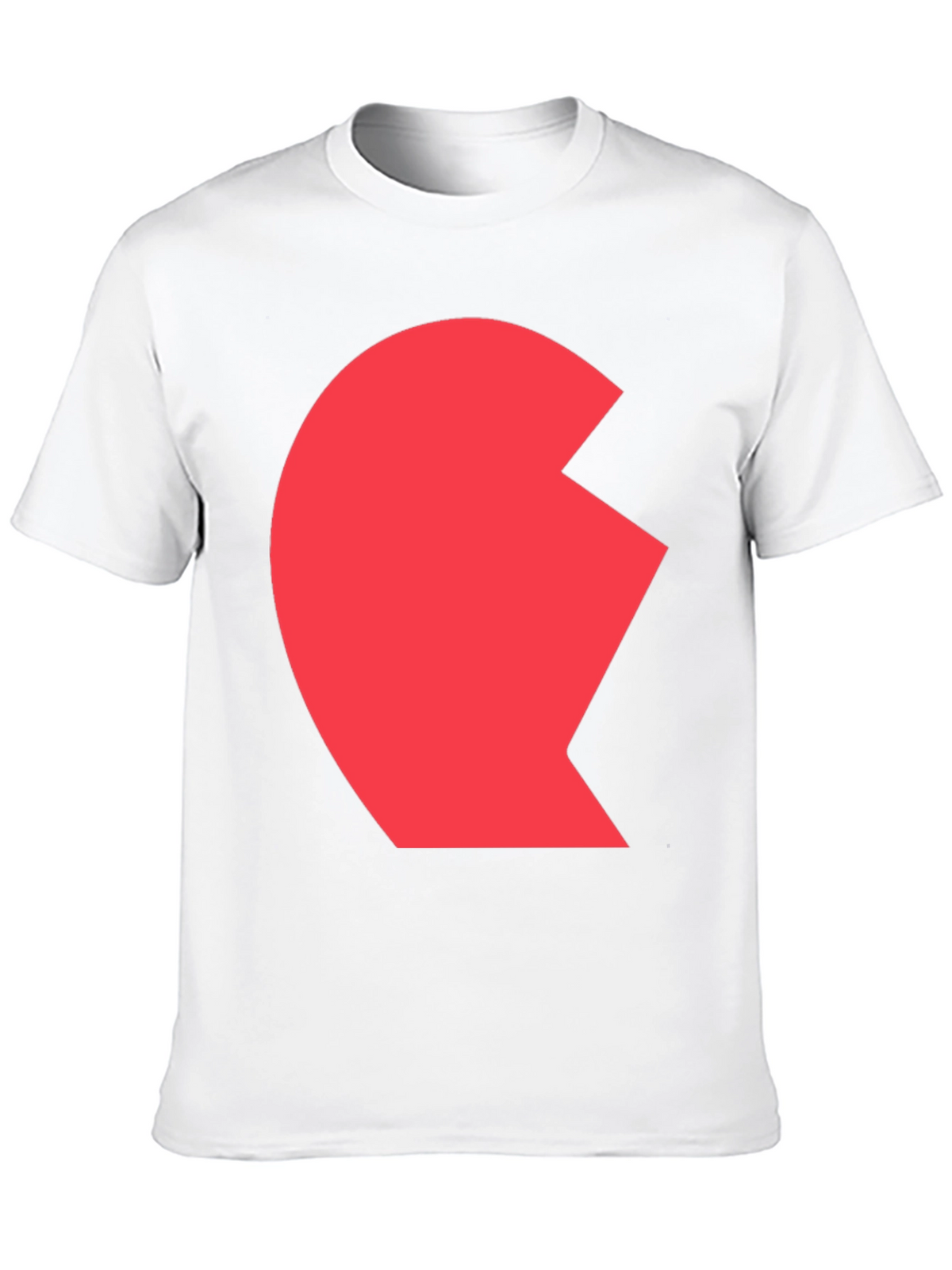 Matching Heart Couple T-Shirt - Left Side