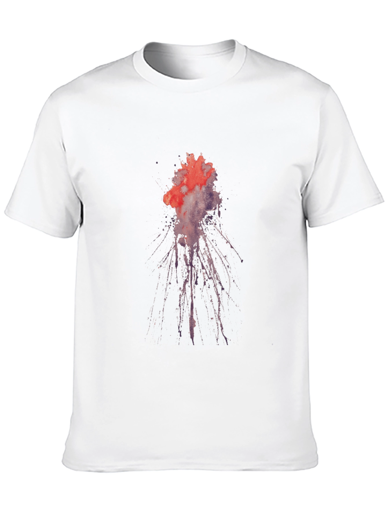 Abstract Splatter Graphic Tee - Black Cotton Comfort