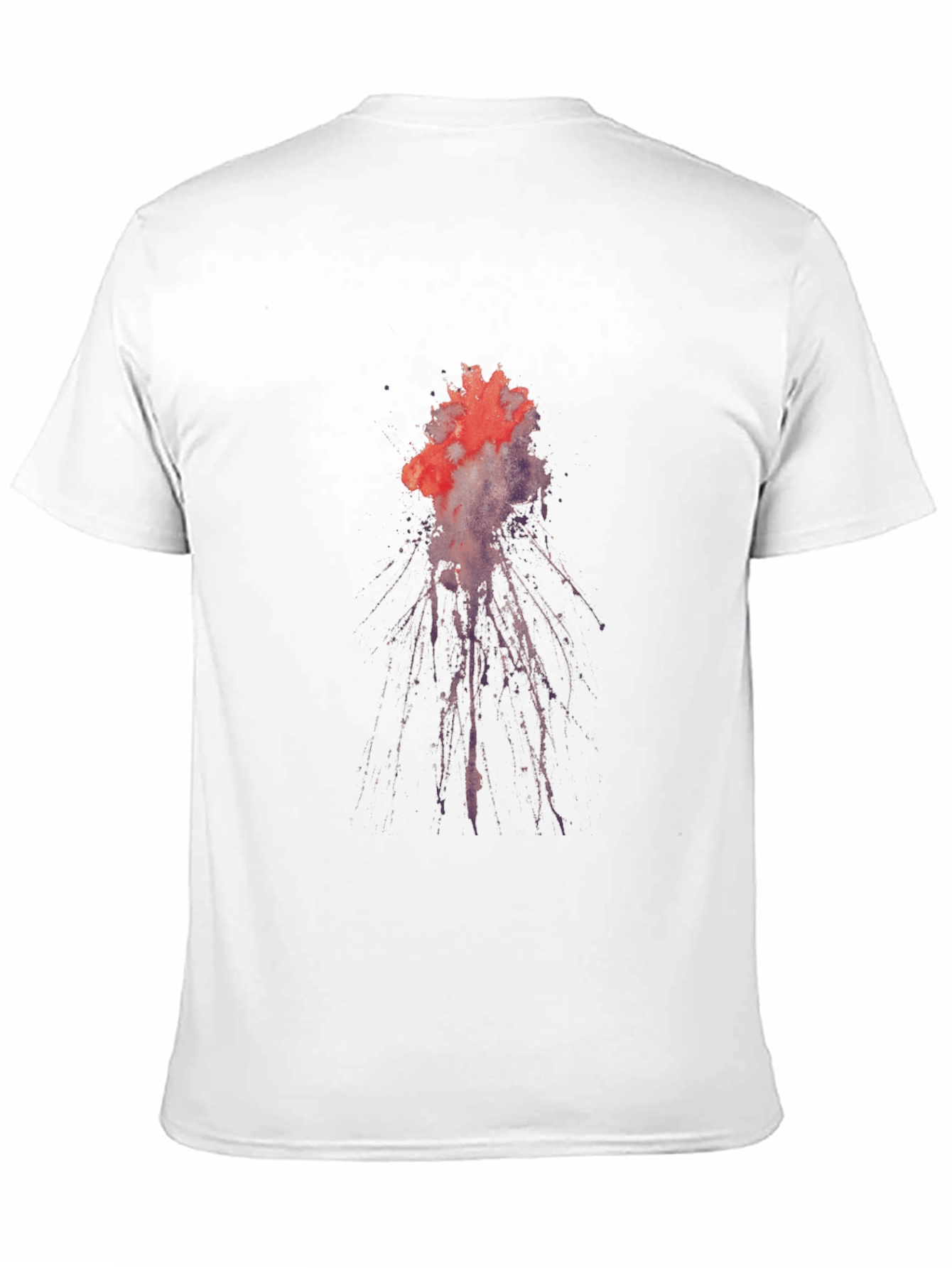 Abstract Splatter Graphic Tee - Black Cotton Comfort