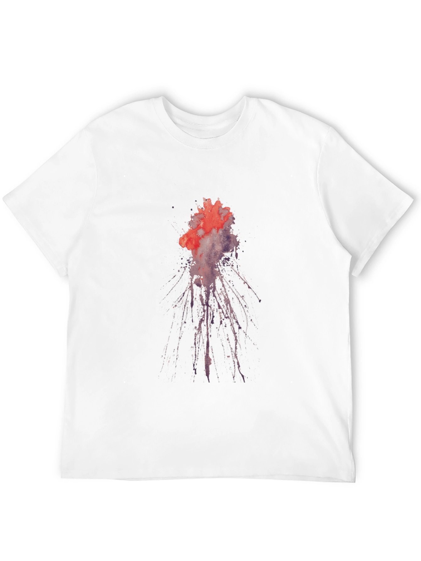 Abstract Splatter Graphic Tee - Black Cotton Comfort