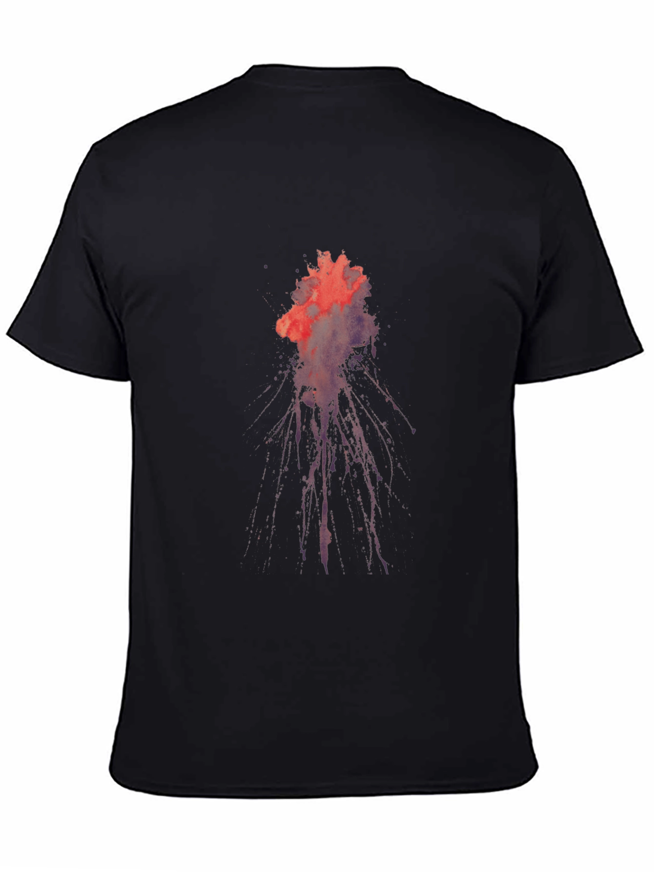 Abstract Splatter Graphic Tee - Black Cotton Comfort