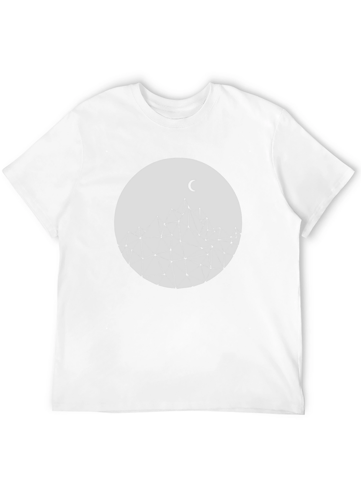 Modern Geometric Mountain & Moon Tee