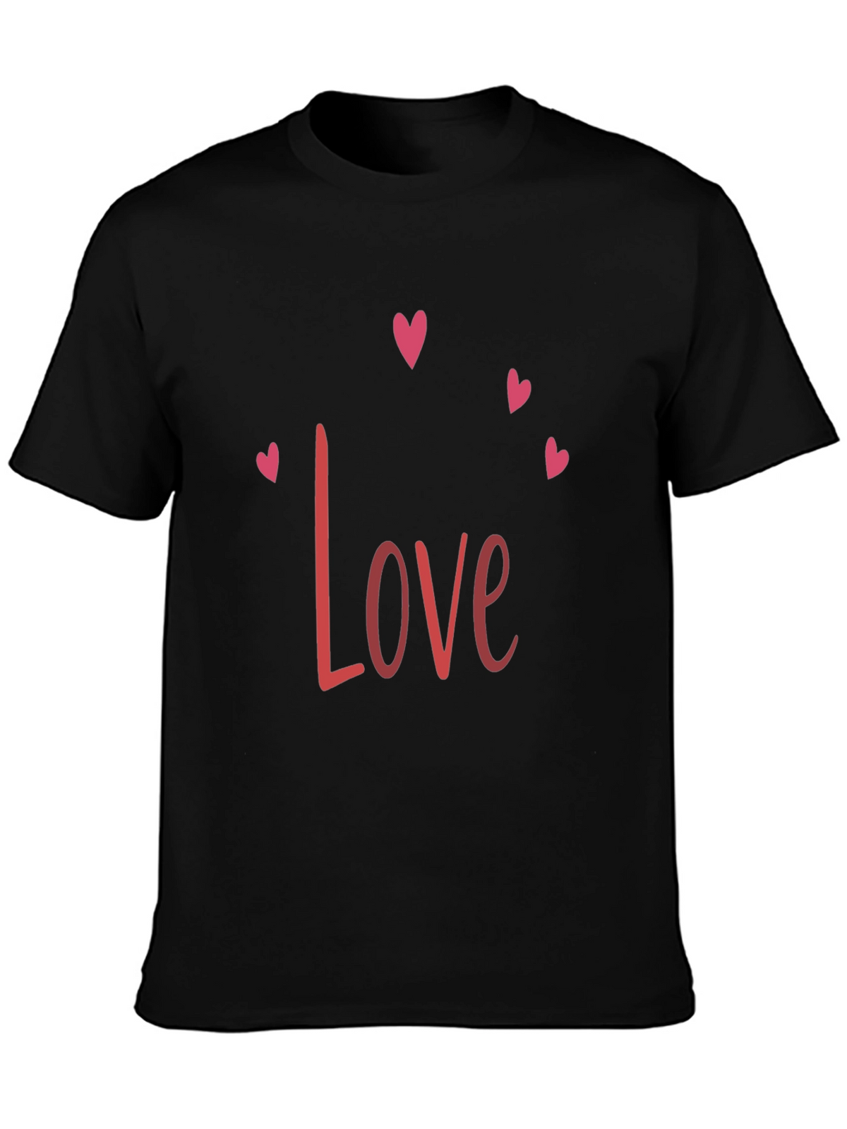 Love Graphic Black T-Shirt - Valentines Day