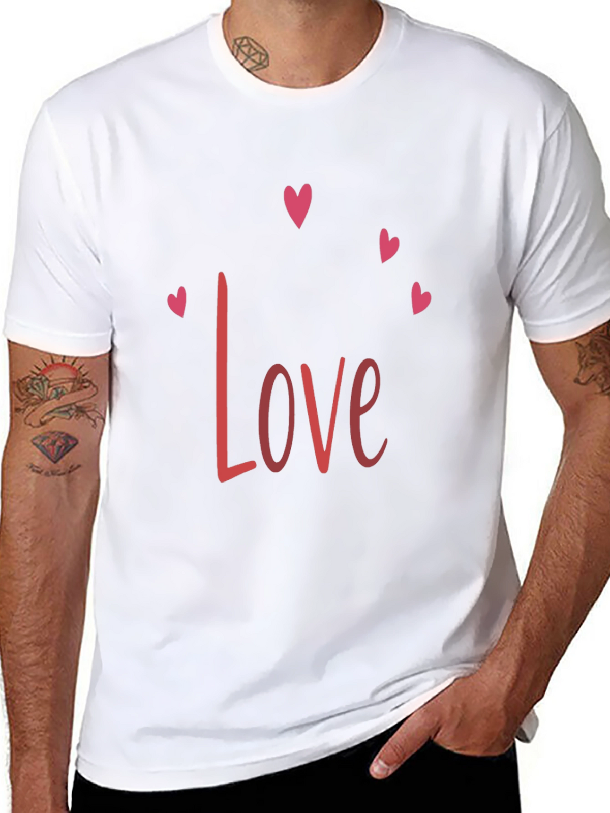 Love Graphic Black T-Shirt - Valentines Day