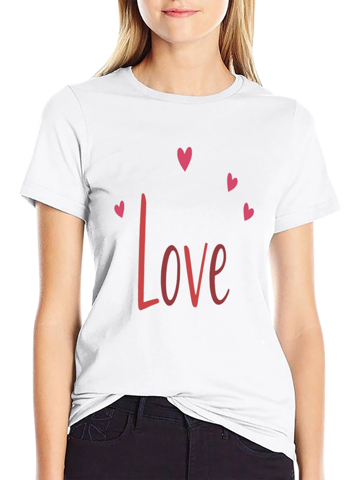 Love Graphic Black T-Shirt - Valentines Day