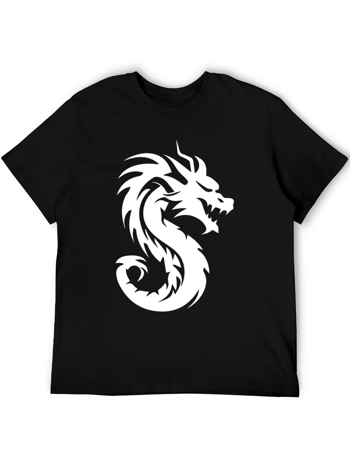Mens Black Dragon Graphic Tee