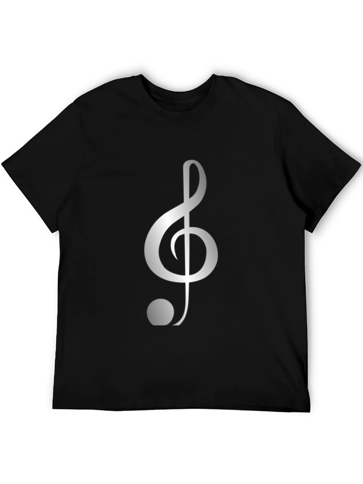 Musical Treble Clef Black T-Shirt