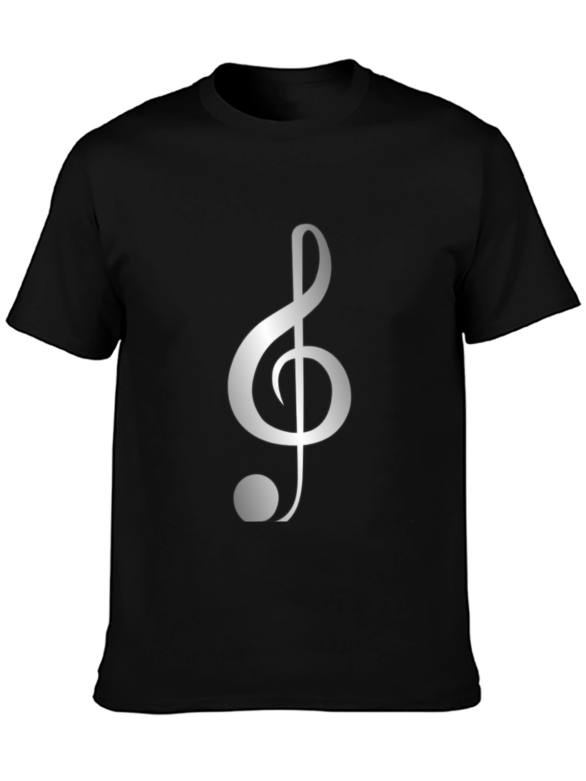Musical Treble Clef Black T-Shirt