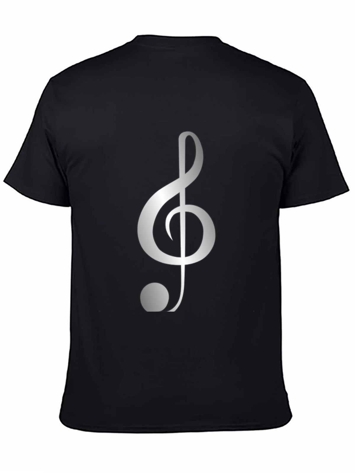 Musical Treble Clef Black T-Shirt