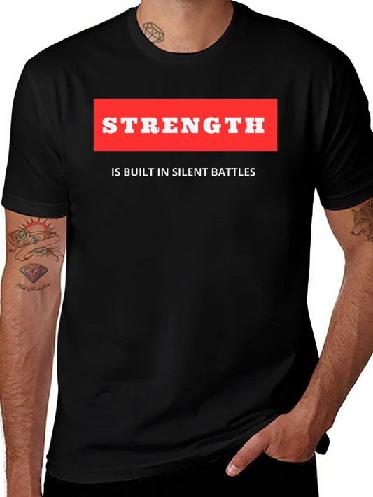 Strength Quote Black T-Shirt
