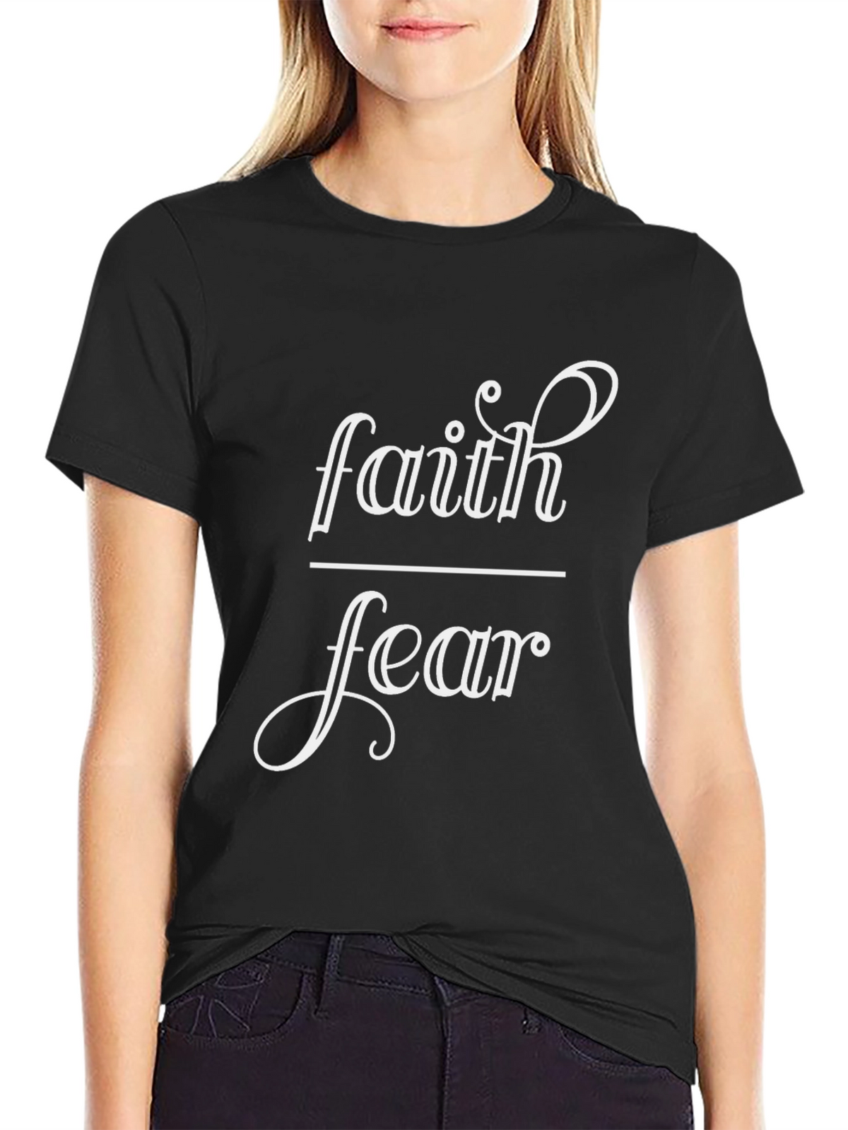 Faith Over Fear Graphic Tee - Black
