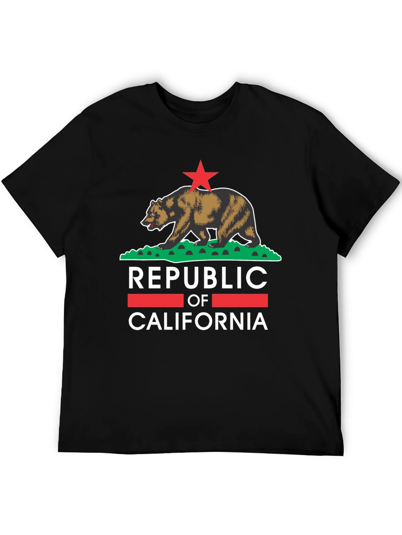 California Republic Bear Graphic Tee - Black