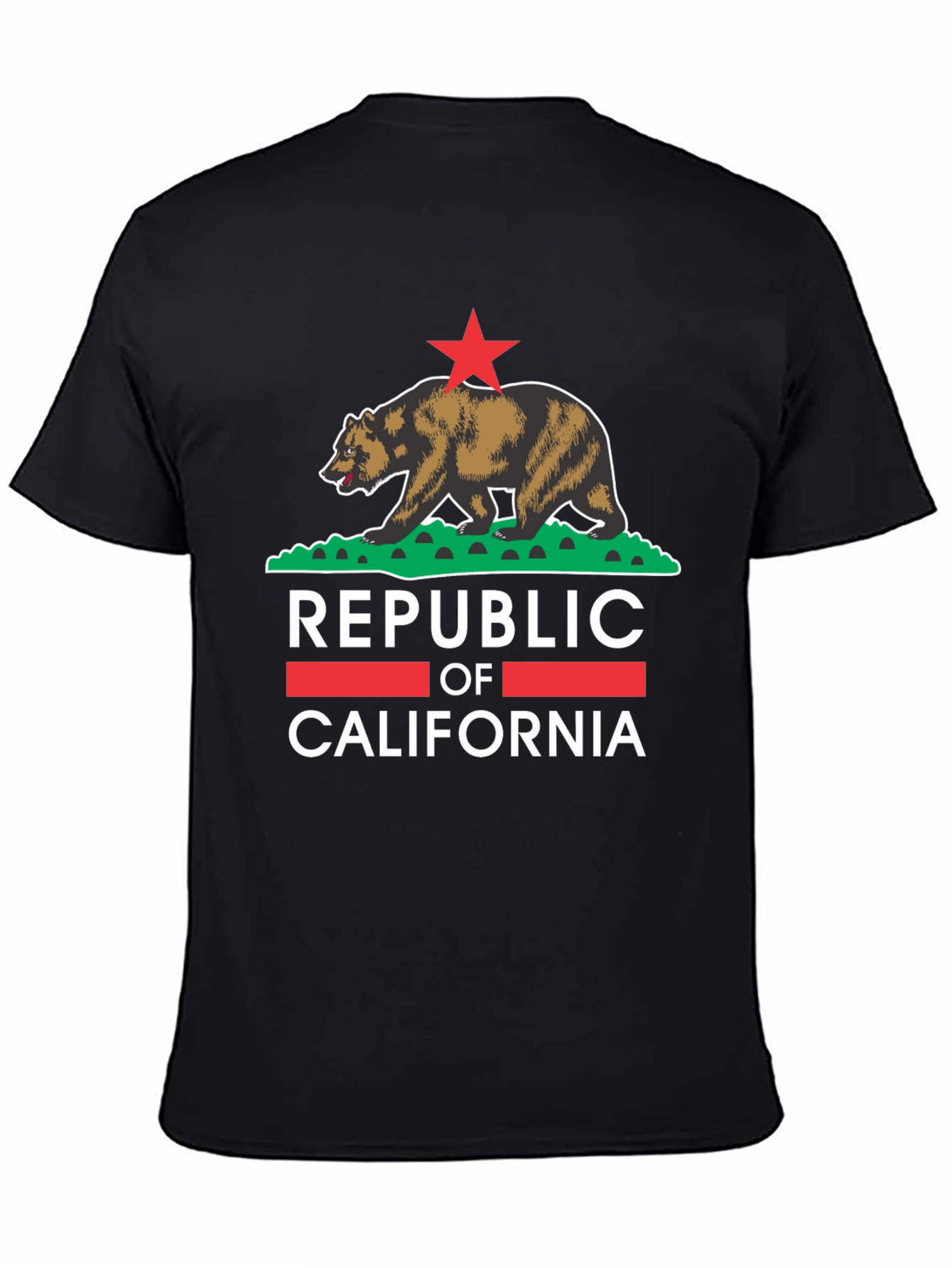 California Republic Bear Graphic Tee - Black