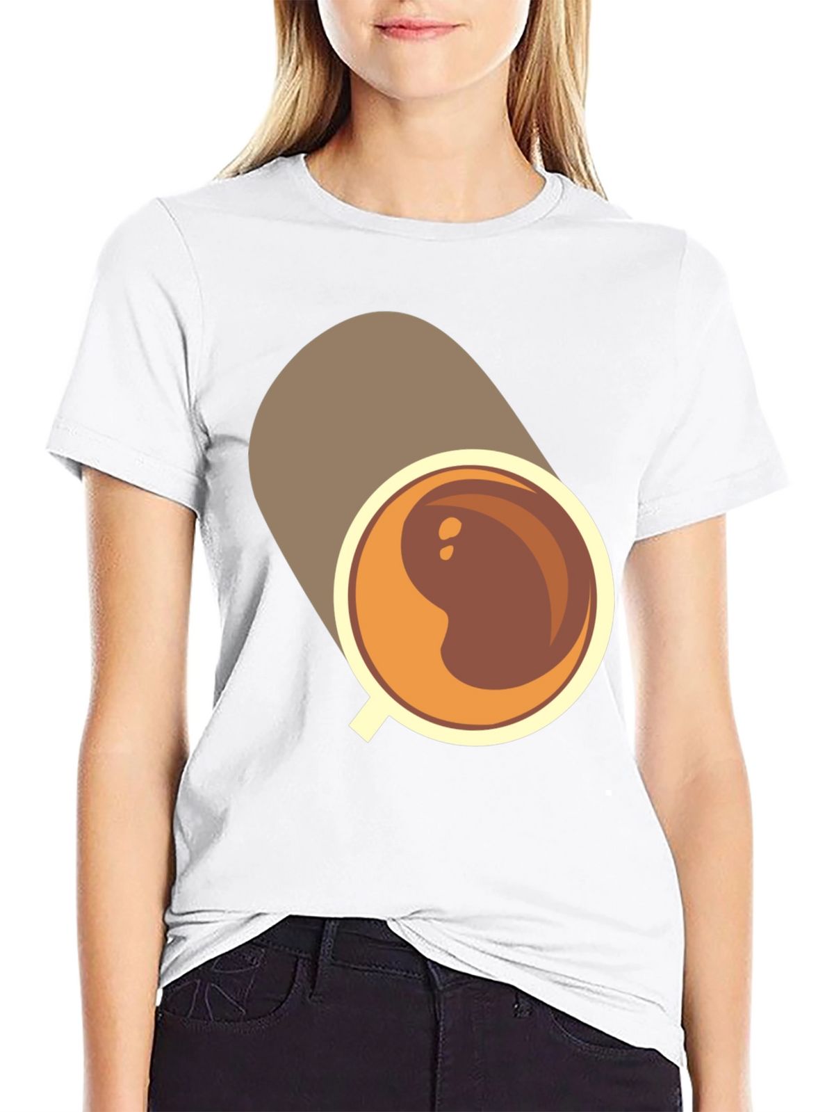 Coffee Cup Graphic Tee - Casual Black T-Shirt