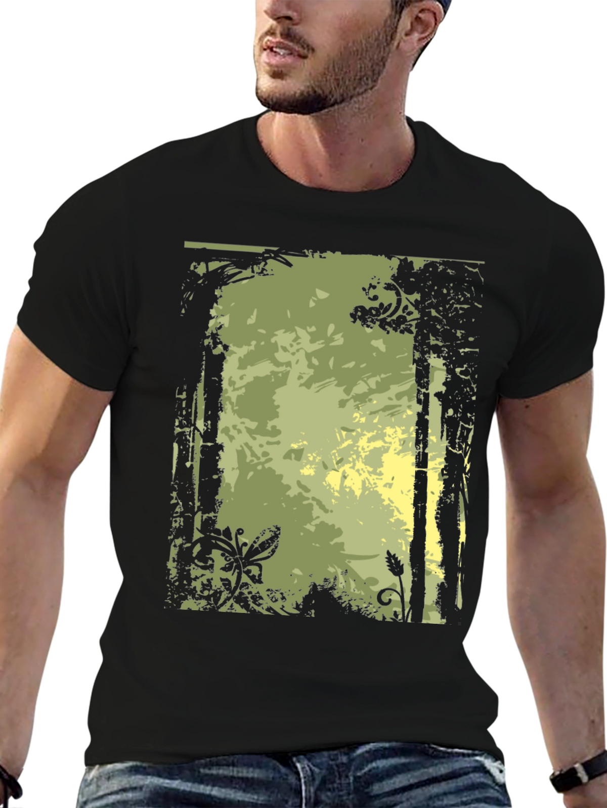 Nature-Inspired Graphic Print Tee