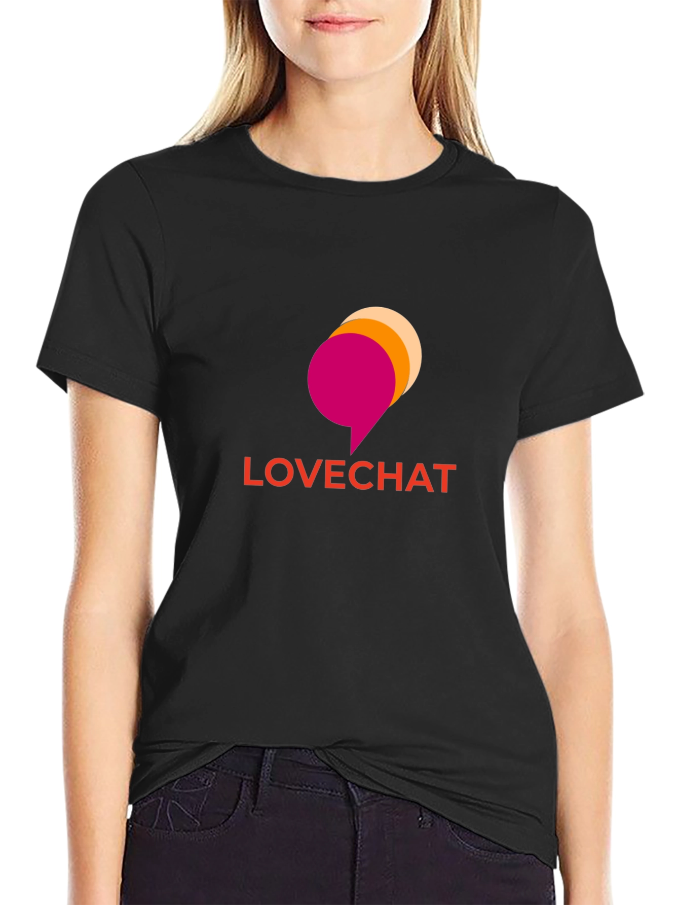 Lovechat Graphic Tee - Soft Black T-Shirt