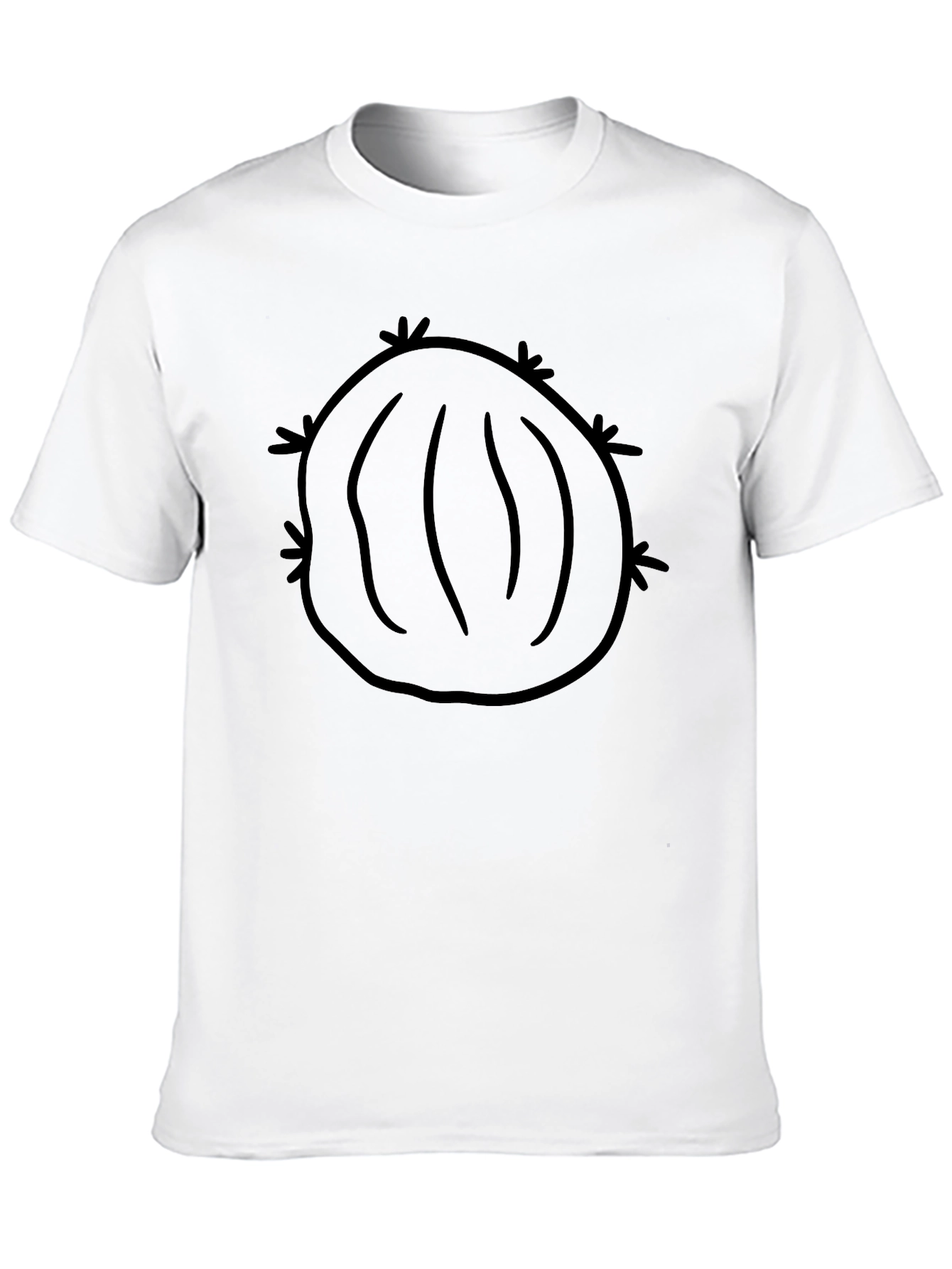 Cactus Graphic Tee - Unisex Black Cotton T-Shirt