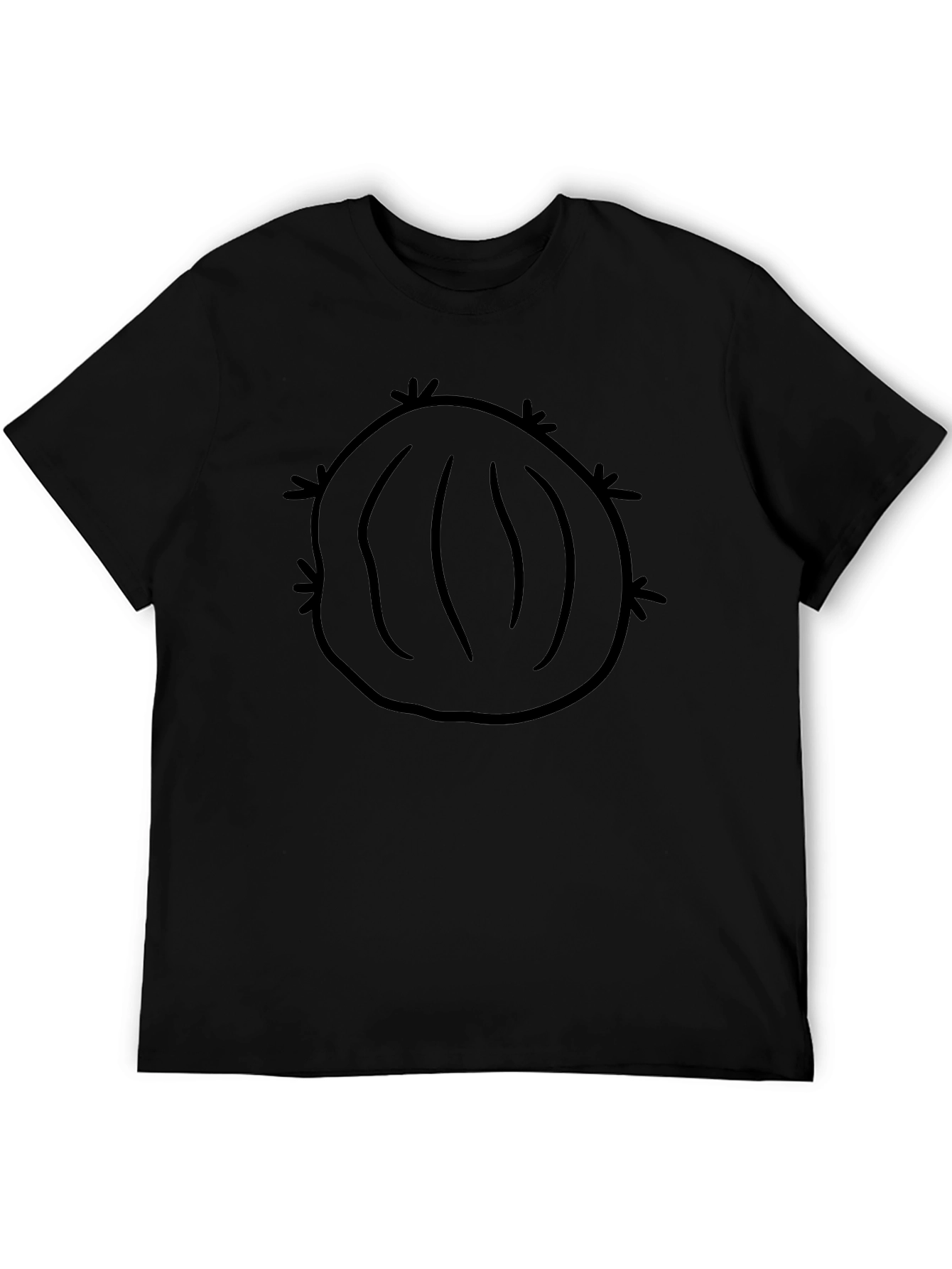 Cactus Graphic Tee - Unisex Black Cotton T-Shirt