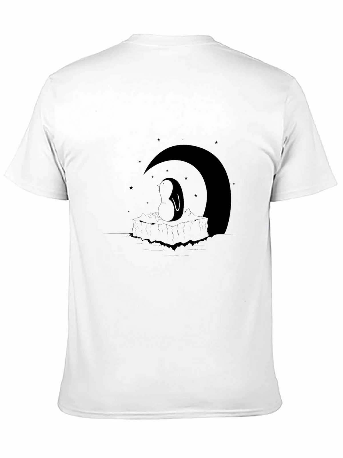 Night Penguin Graphic T-Shirt - Black