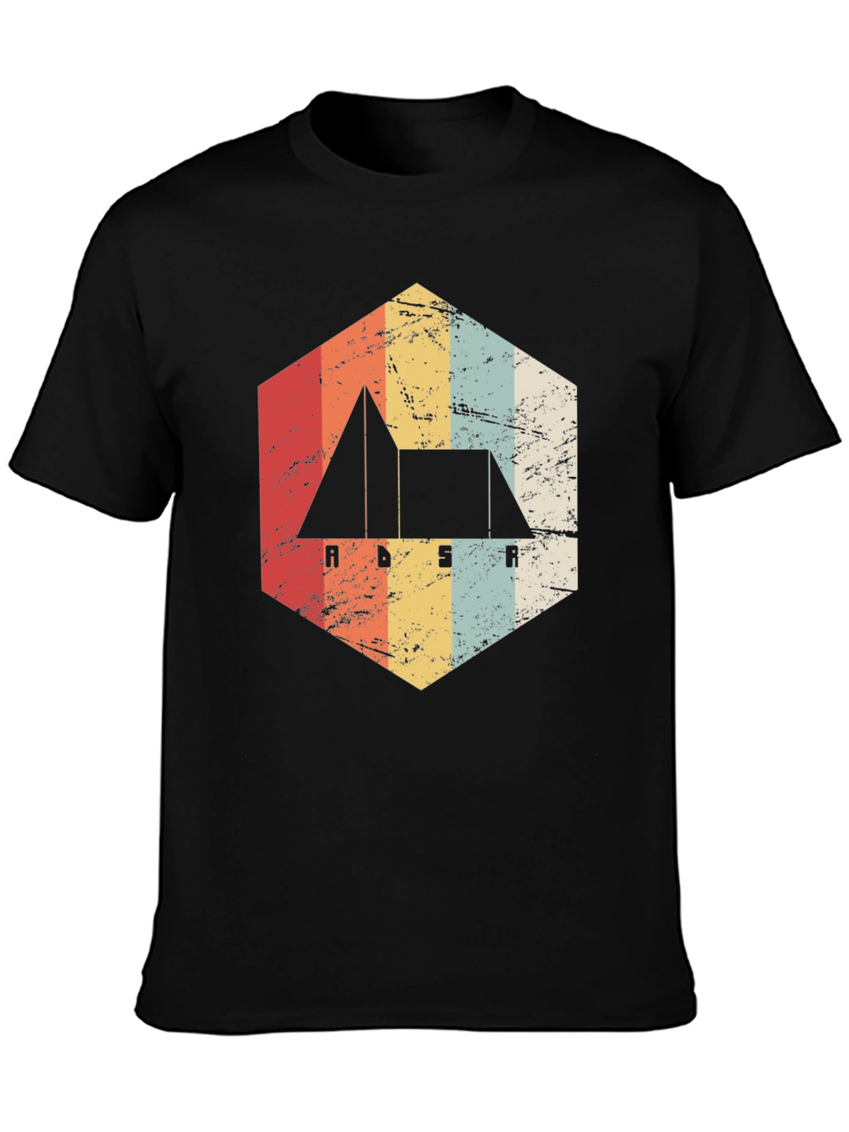 Retro ADSR Synth T-Shirt - Black