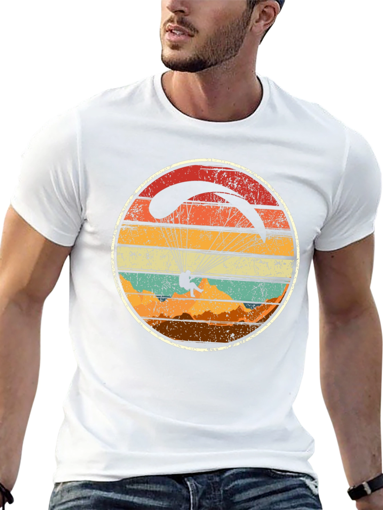 Retro Paragliding T-Shirt - Adventure Seeker Style