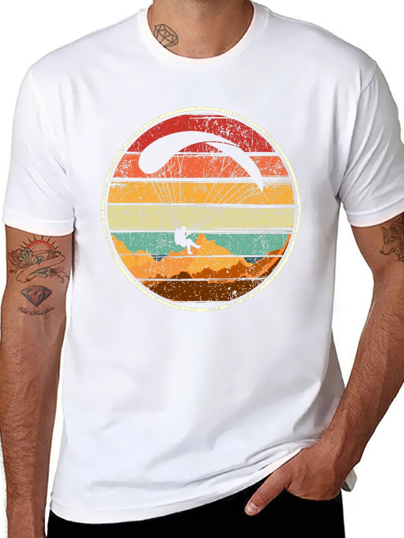 Retro Paragliding T-Shirt - Adventure Seeker Style