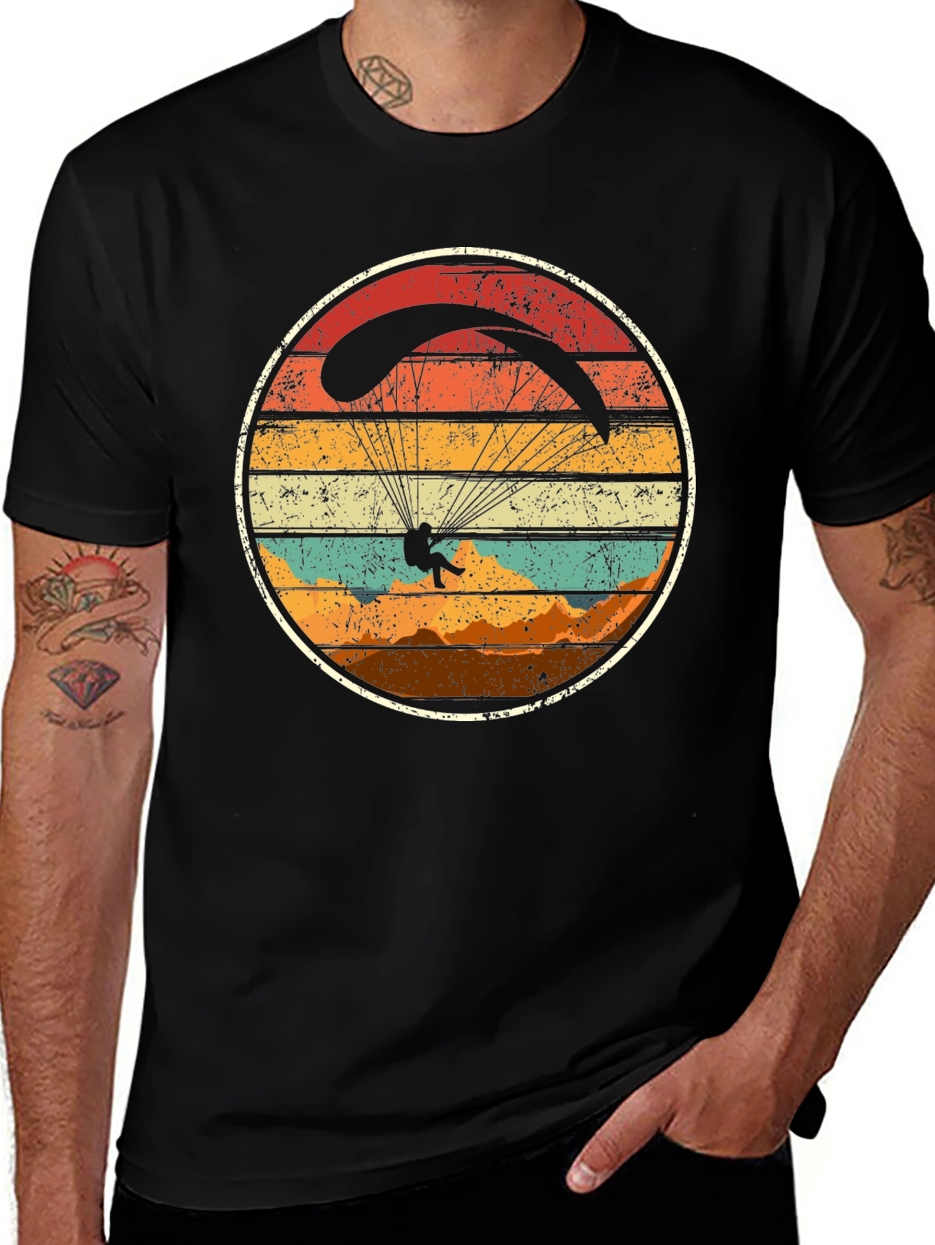 Retro Paragliding T-Shirt - Adventure Seeker Style
