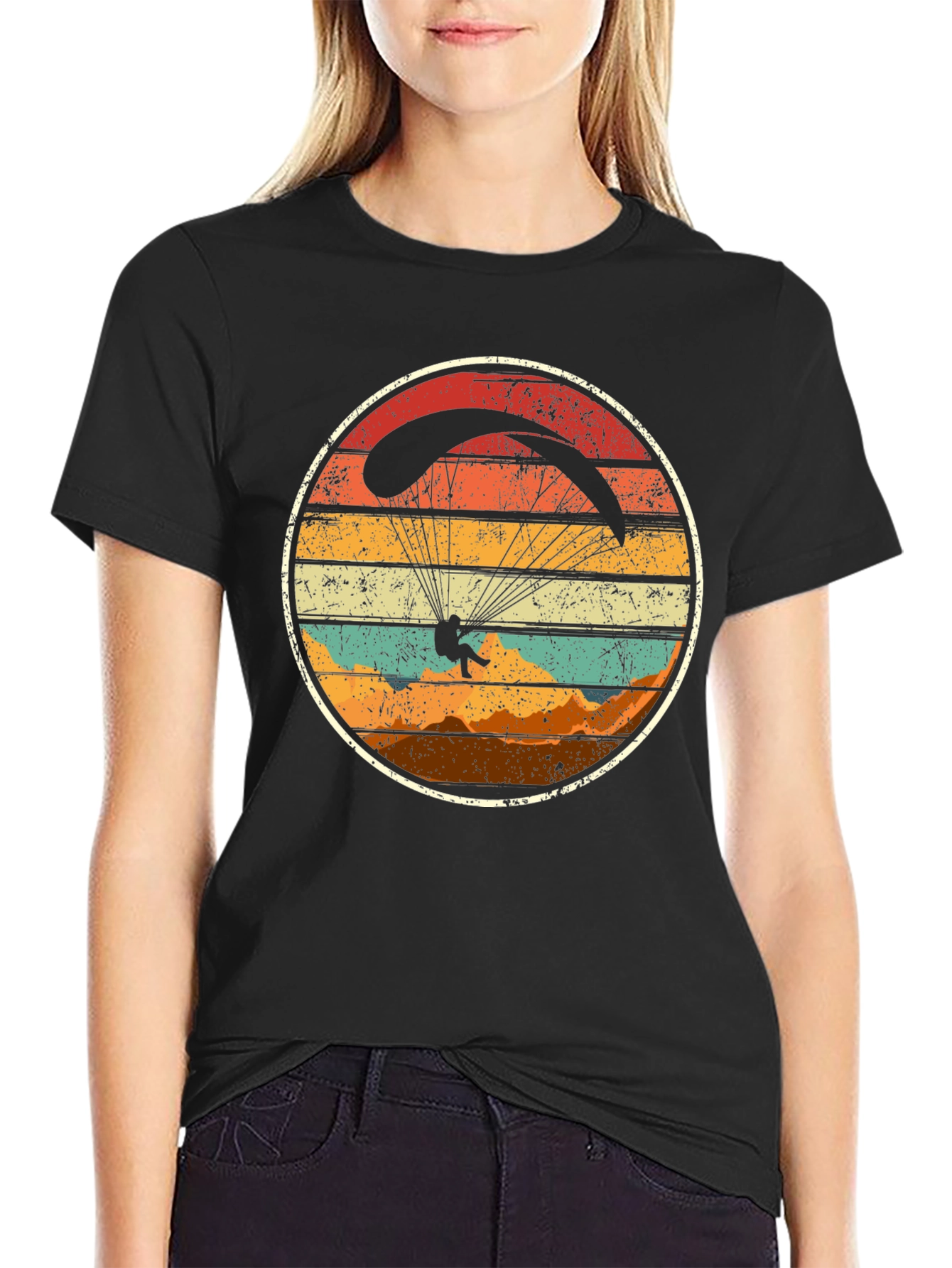 Retro Paragliding T-Shirt - Adventure Seeker Style
