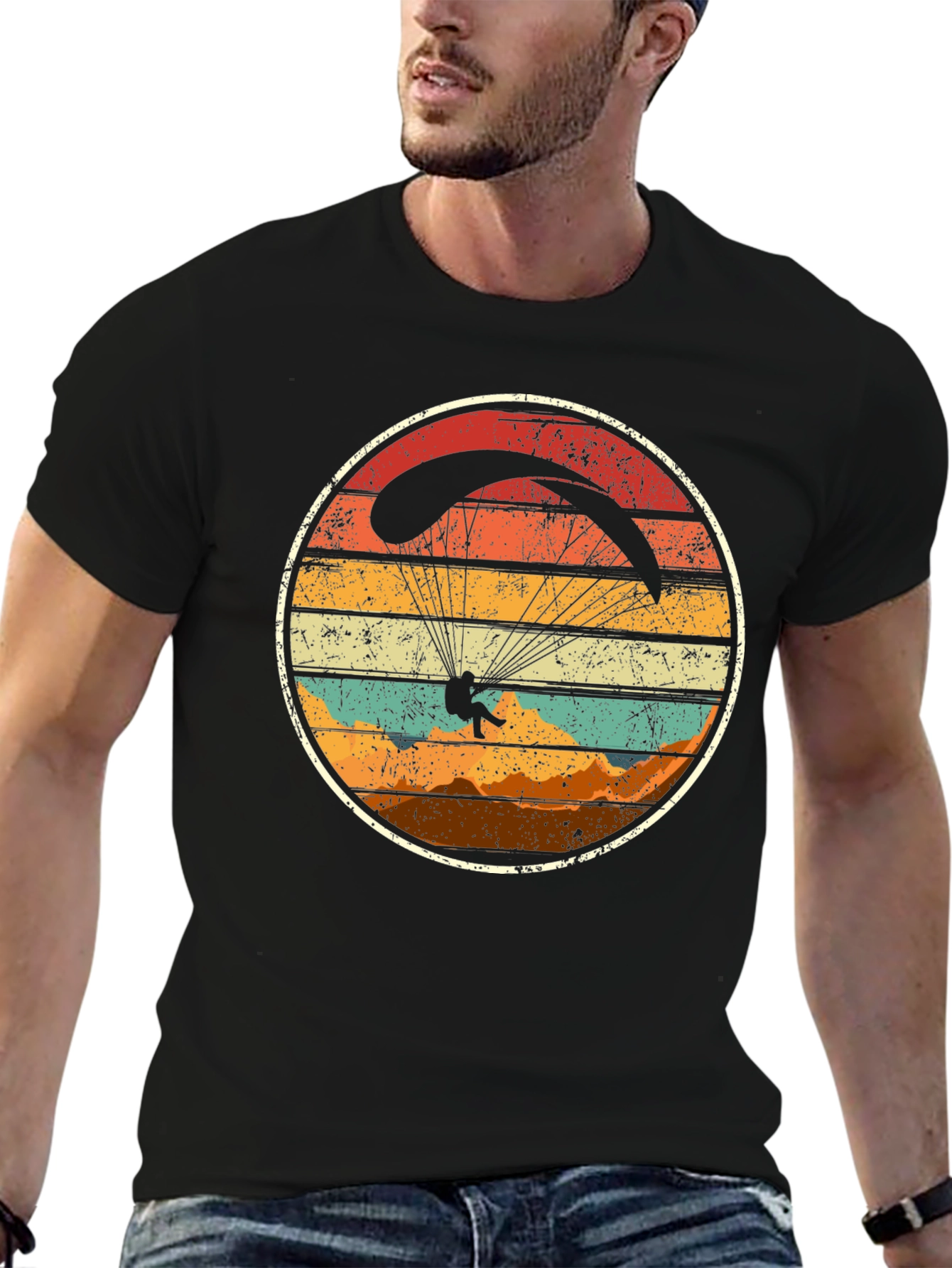 Retro Paragliding T-Shirt - Adventure Seeker Style