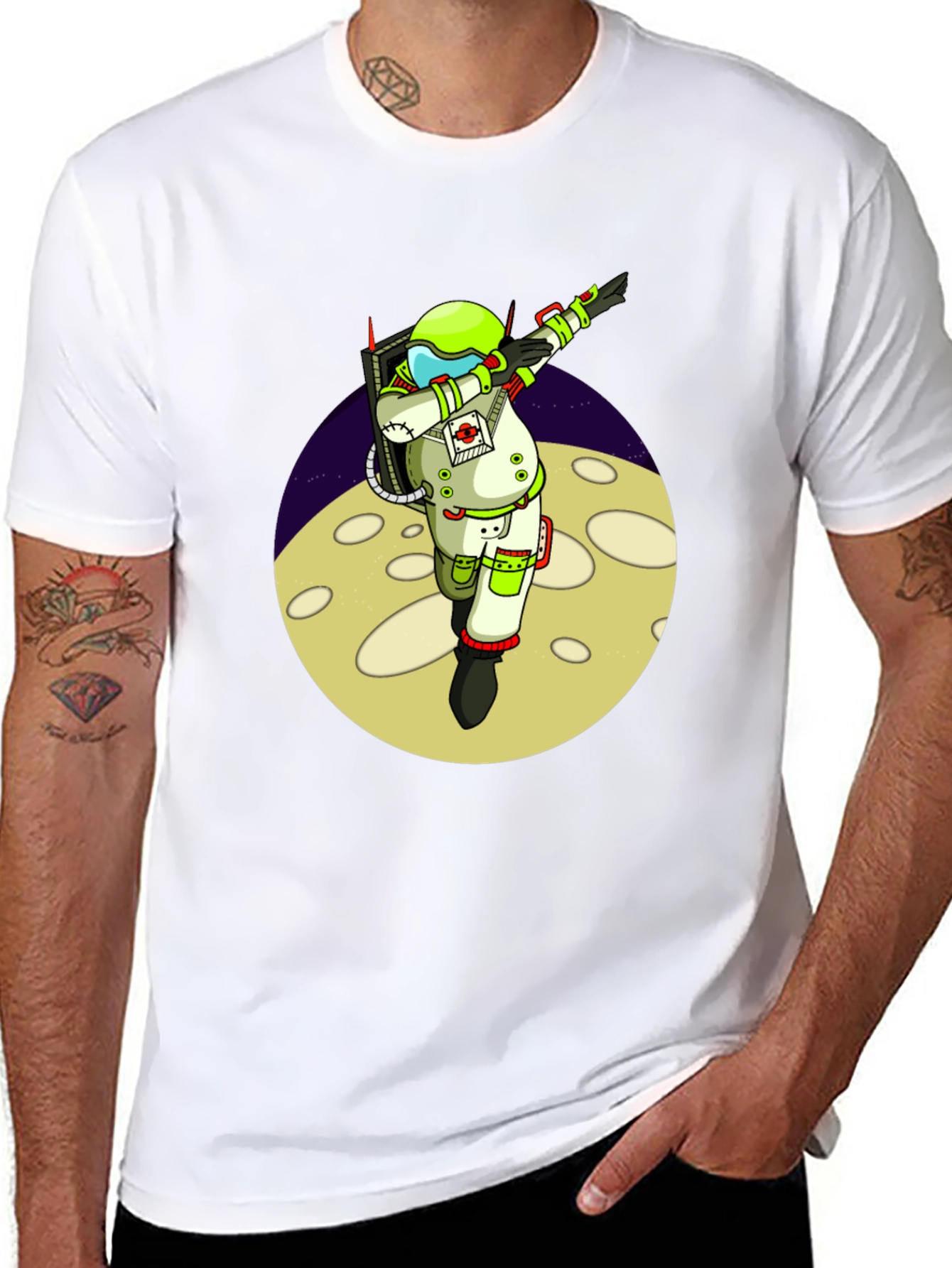 Astronaut Dabbing on Moon T-Shirt