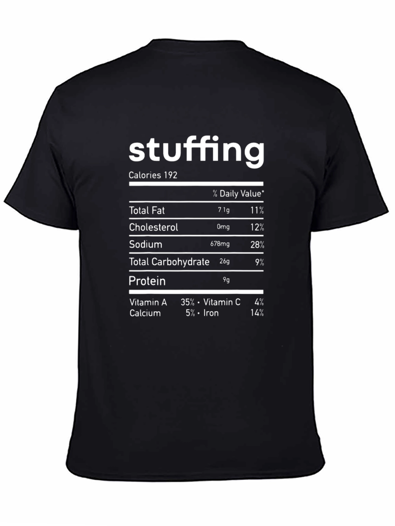 Stuffing Nutrition Facts T-Shirt