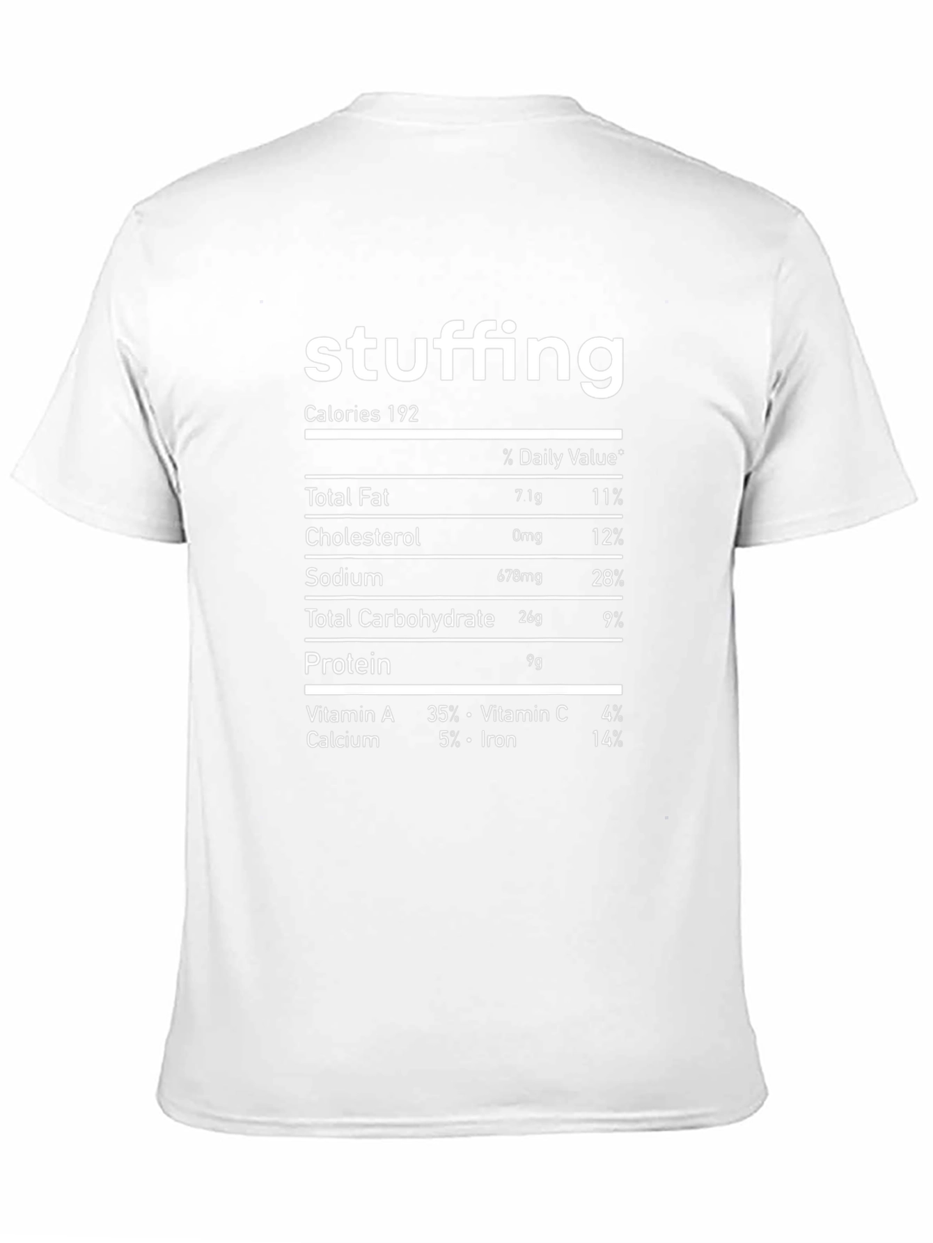 Stuffing Nutrition Facts T-Shirt