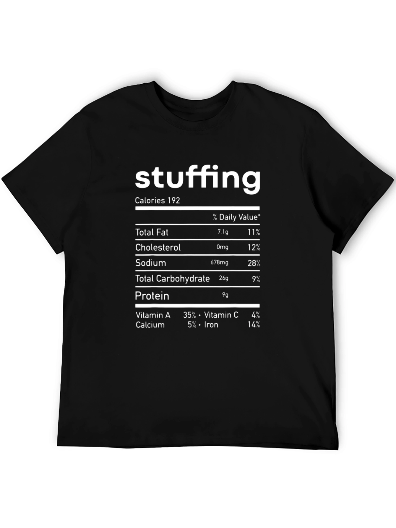 Stuffing Nutrition Facts T-Shirt