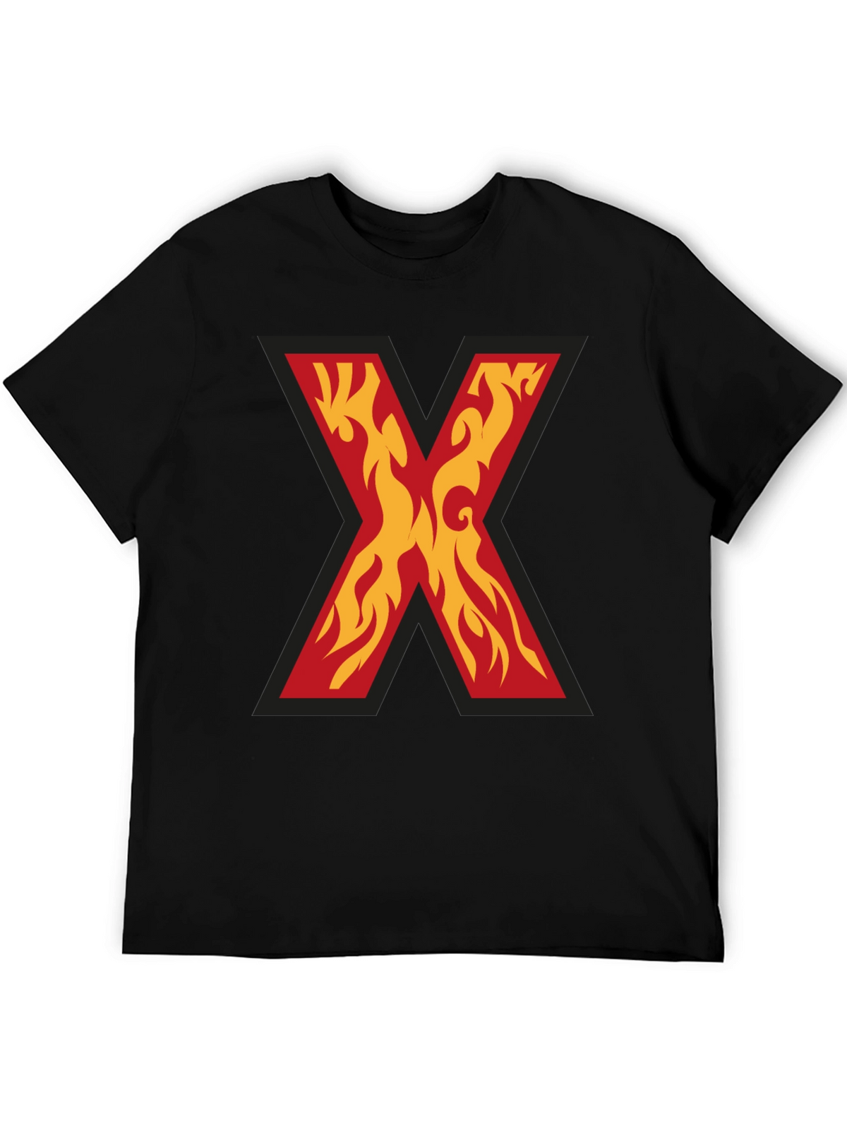 Fiery X Graphic Tee - Bold Statement Shirt