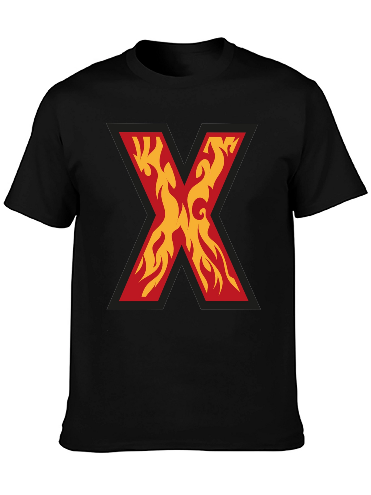 Fiery X Graphic Tee - Bold Statement Shirt