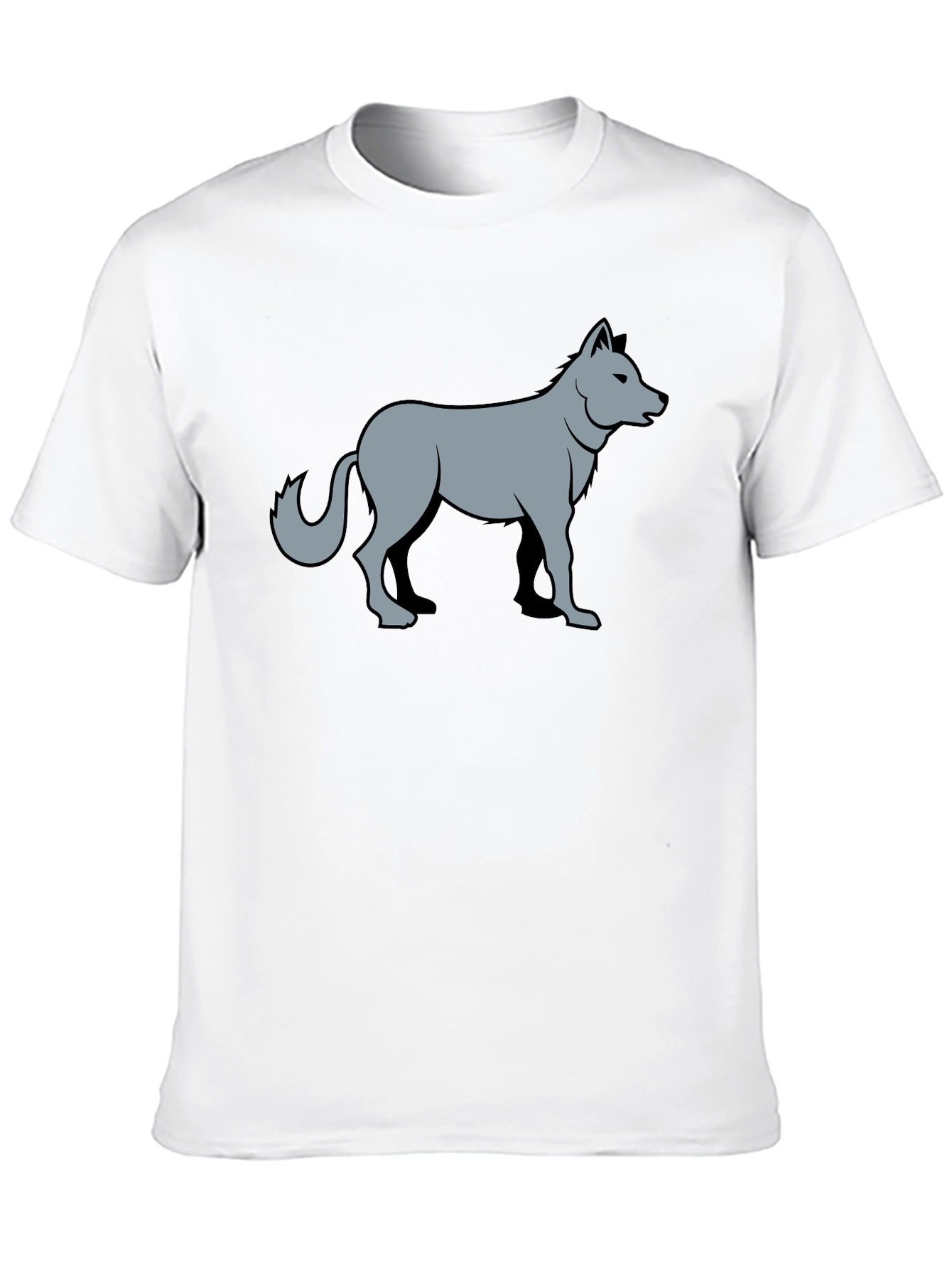 Cool Wolf Graphic Black T-Shirt