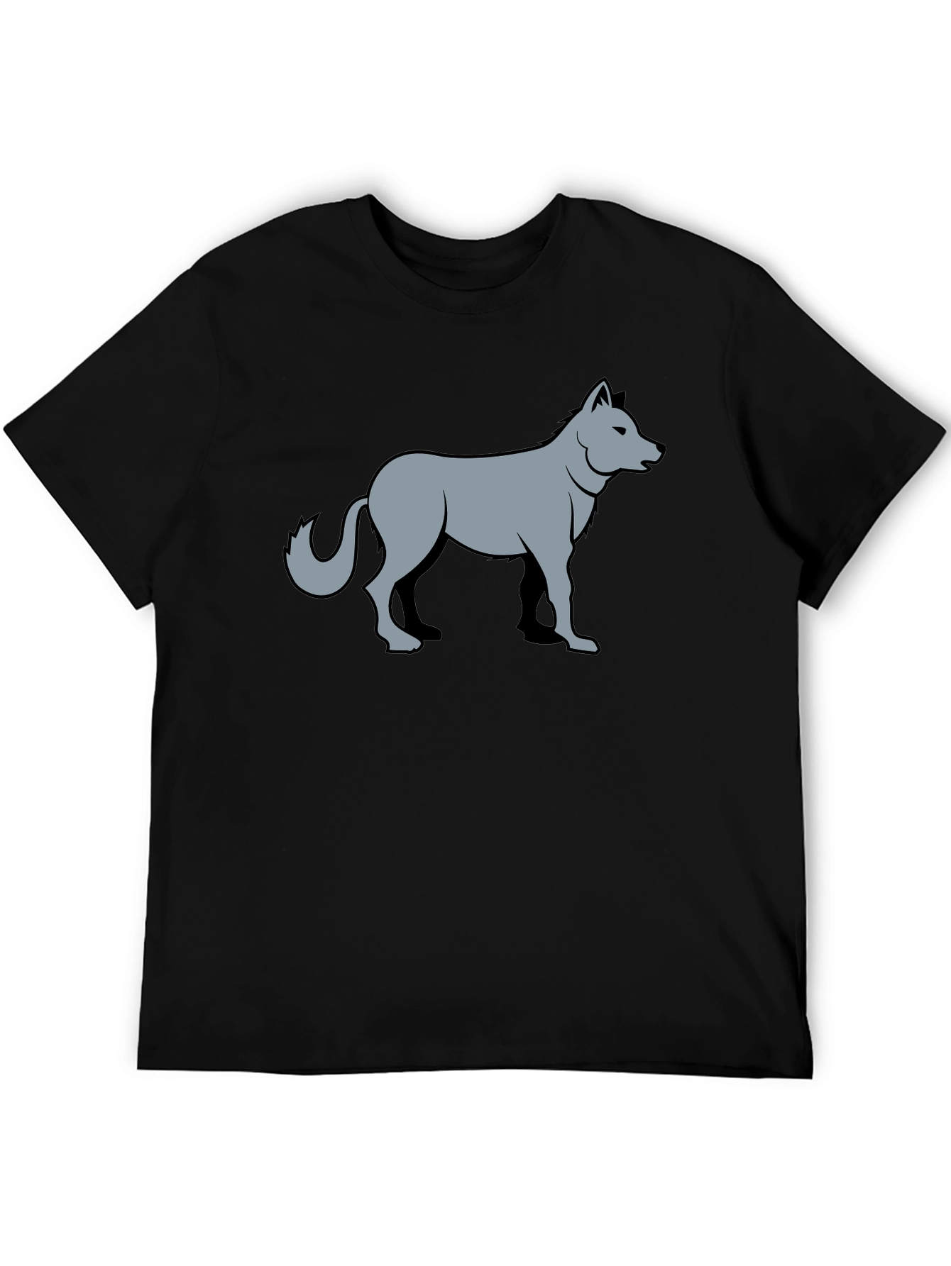 Cool Wolf Graphic Black T-Shirt